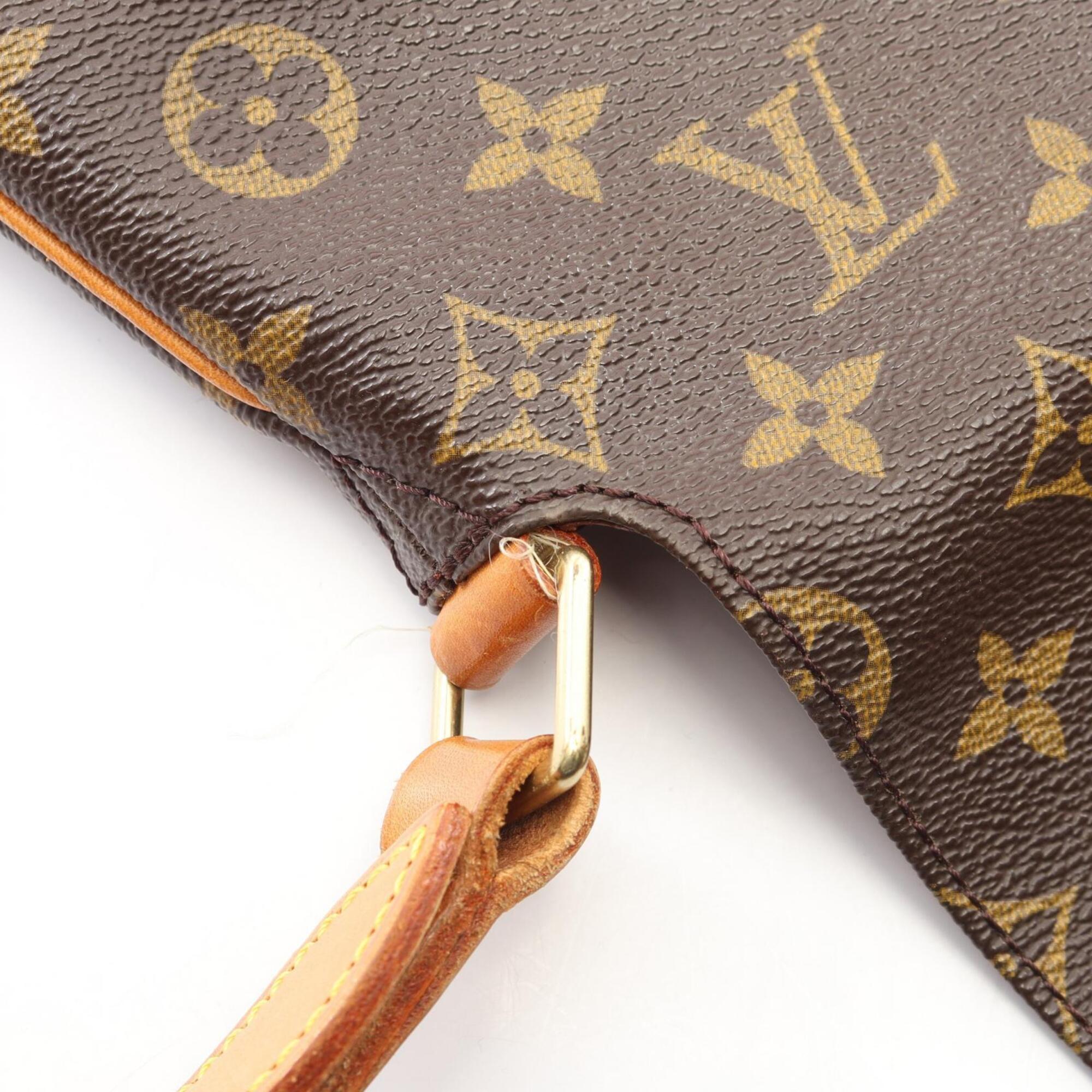 Louis Vuitton Brown Monogram Coated Canvas Leather Handbag Shoulder Bag (Pre-Owned)