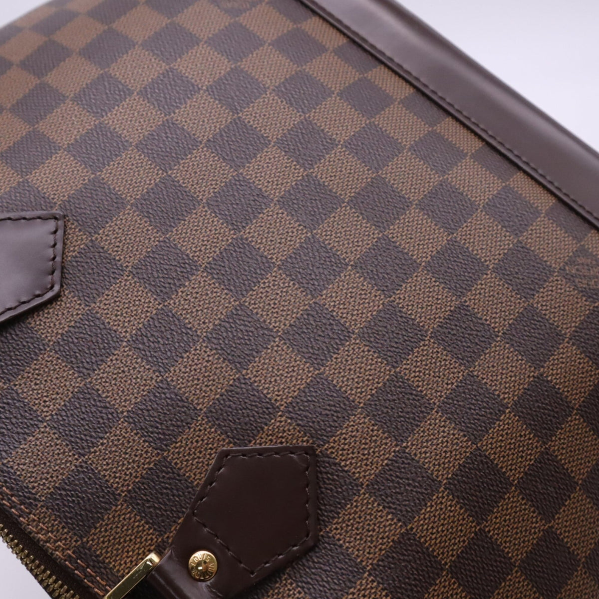 Louis Vuitton Damier Beige Brown Coated Canvas Leather Handbag (Pre-Owned)