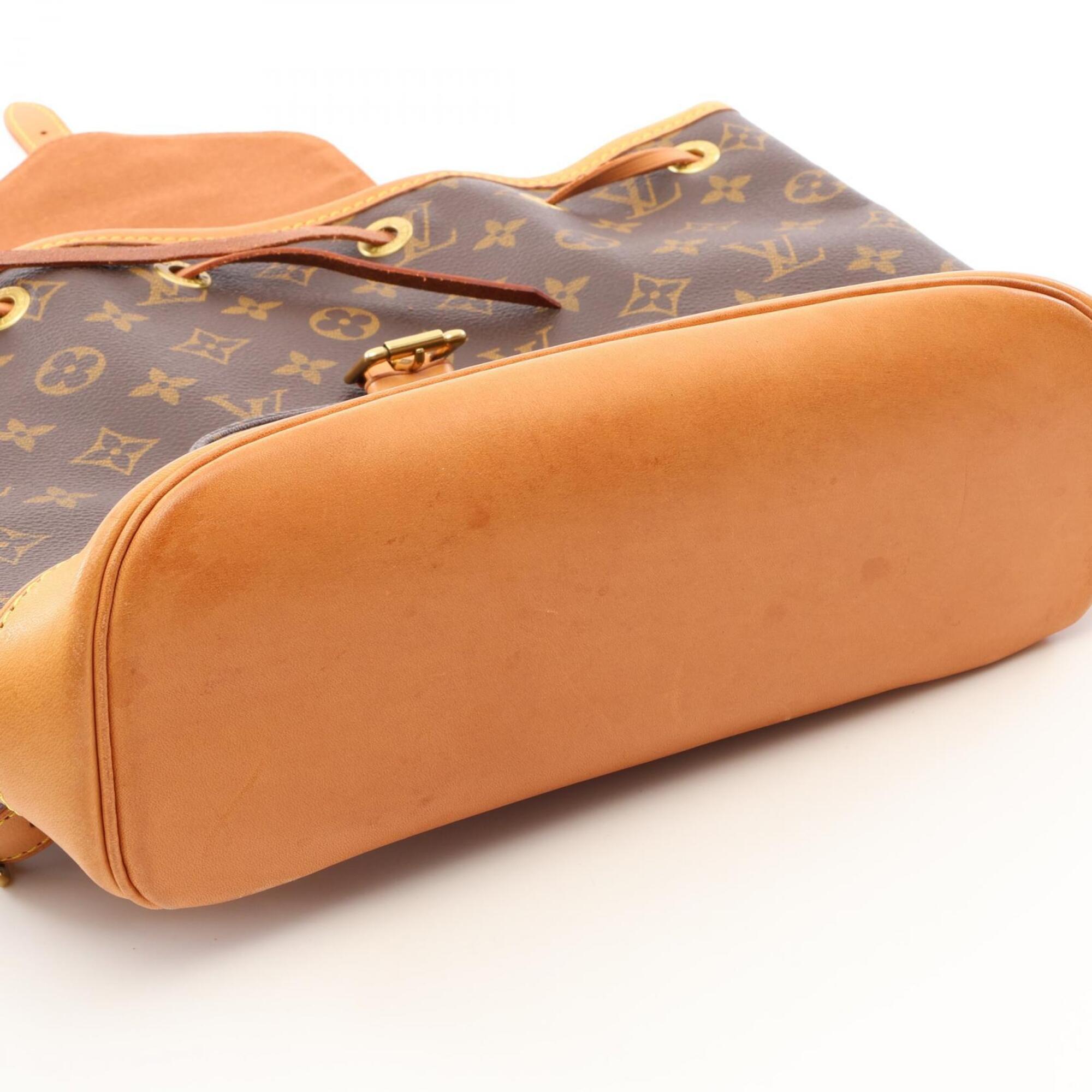 Louis Vuitton Brown Pvc Leather Backpack Handbag (Pre-Owned)