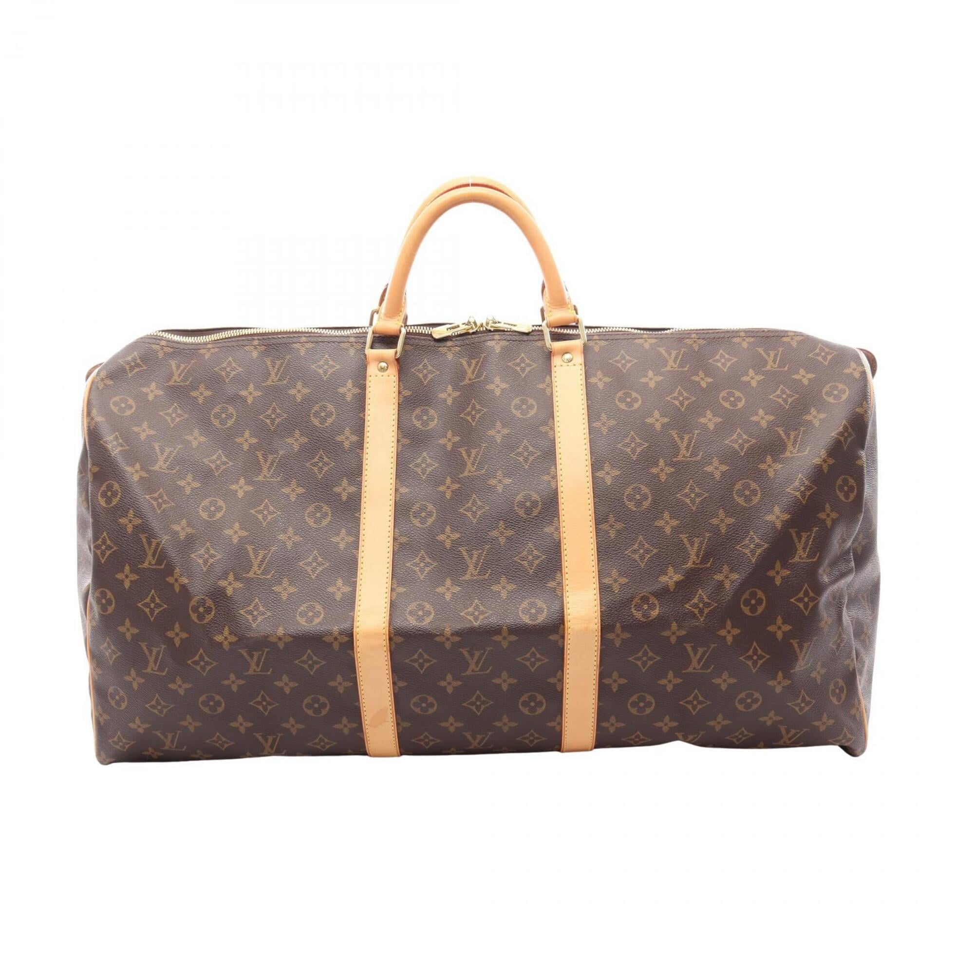 Louis Vuitton Brown Pvc Leather Boston Bag Handbag (Pre-Owned)