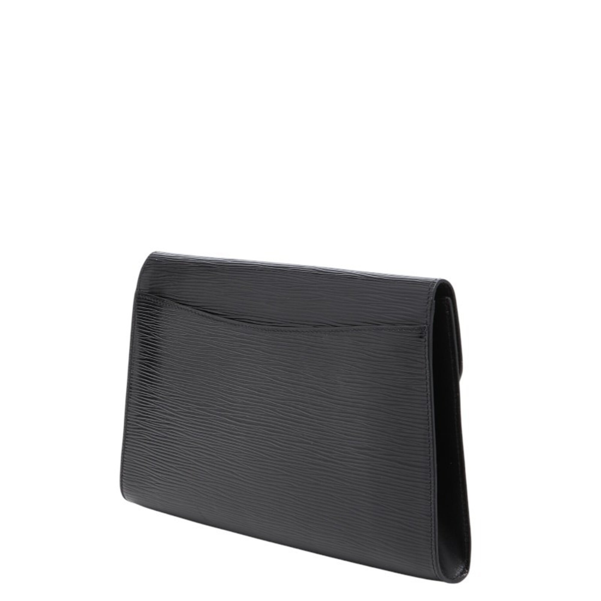 Louis Vuitton Black Noir Leather Clutch Bag (Pre-Owned)