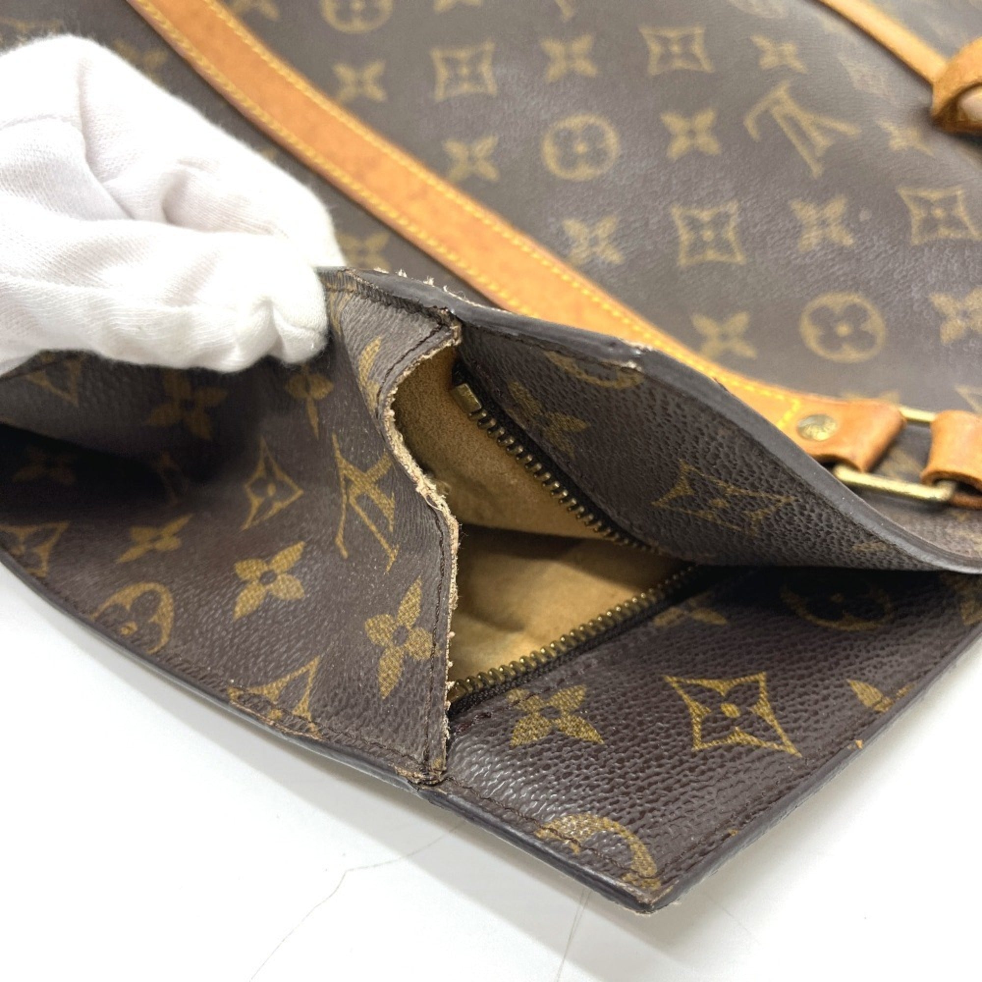Louis Vuitton Brown Monogram Canvas Shoulder Bag Tote Bag (Pre-Owned)