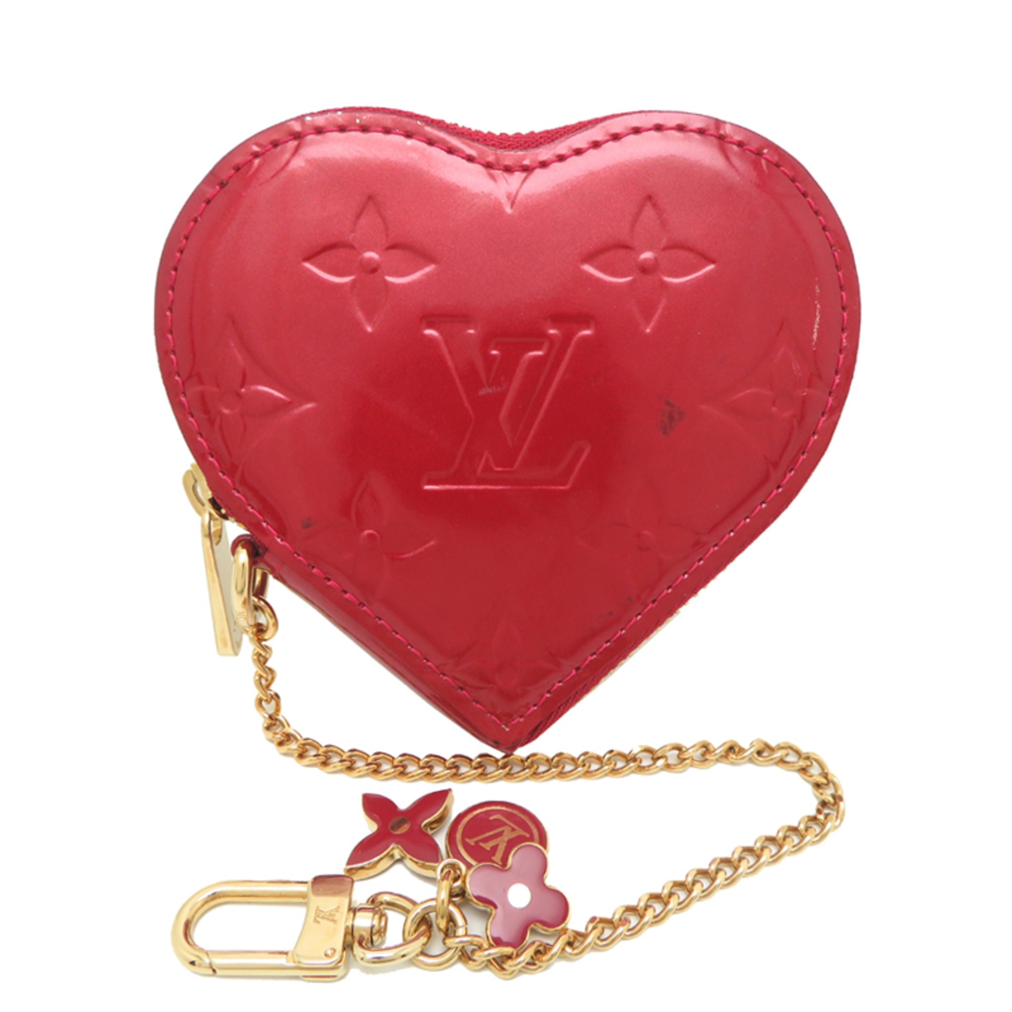Louis Vuitton Red Color Vernis Coin Purse/Coin Case (Pre-Owned)