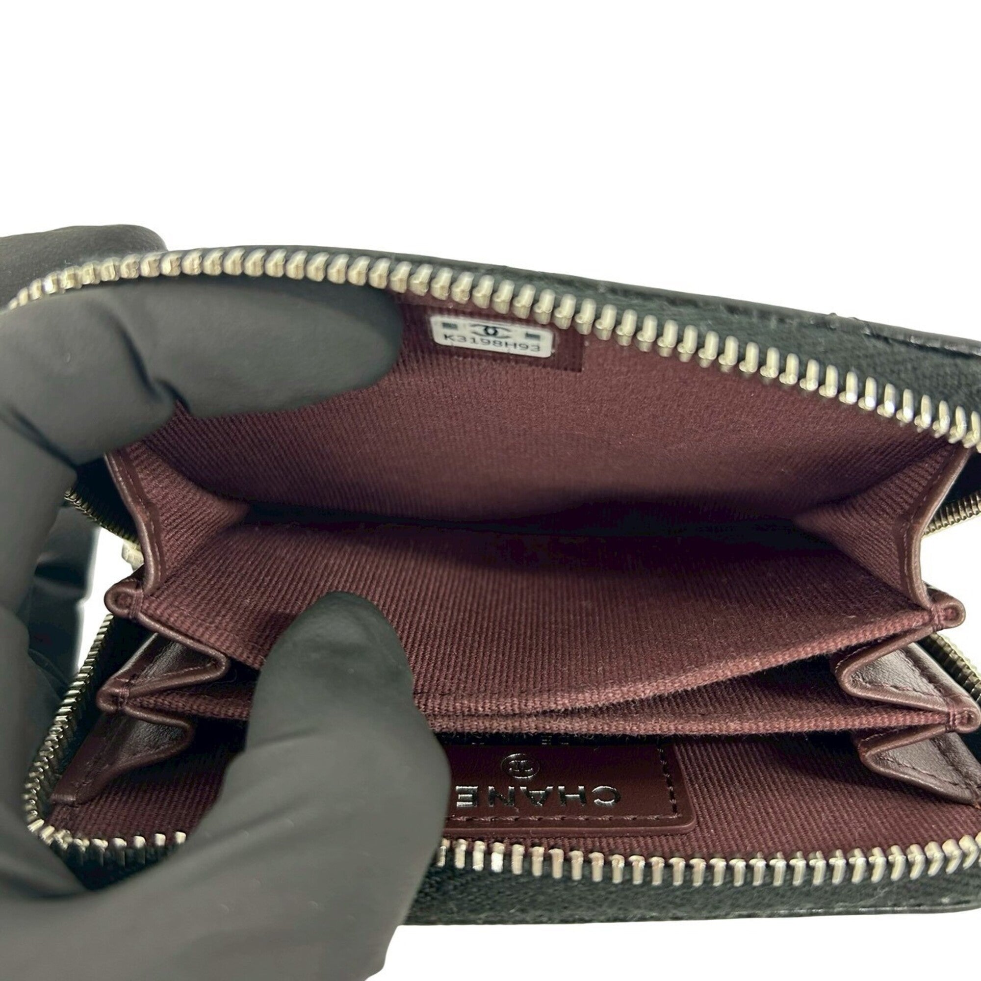 Chanel Black Grained Calfskin Coin Purse/Coin Case (Pre-Owned)