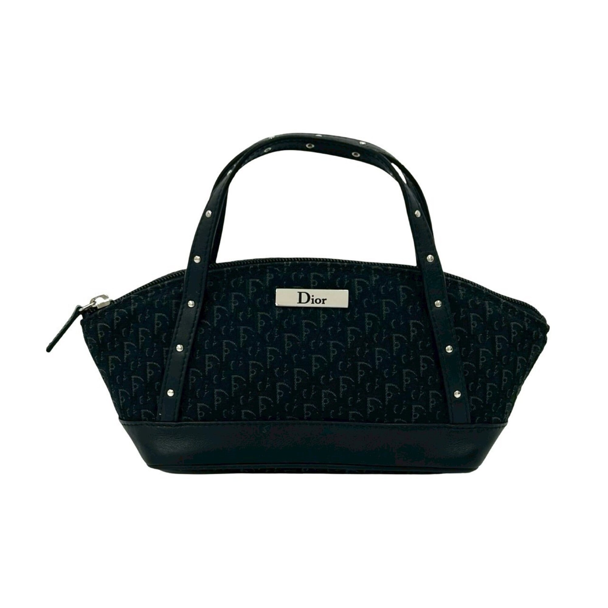 Christian Dior Black Canvas Leather Handbag (Pre-Owned)