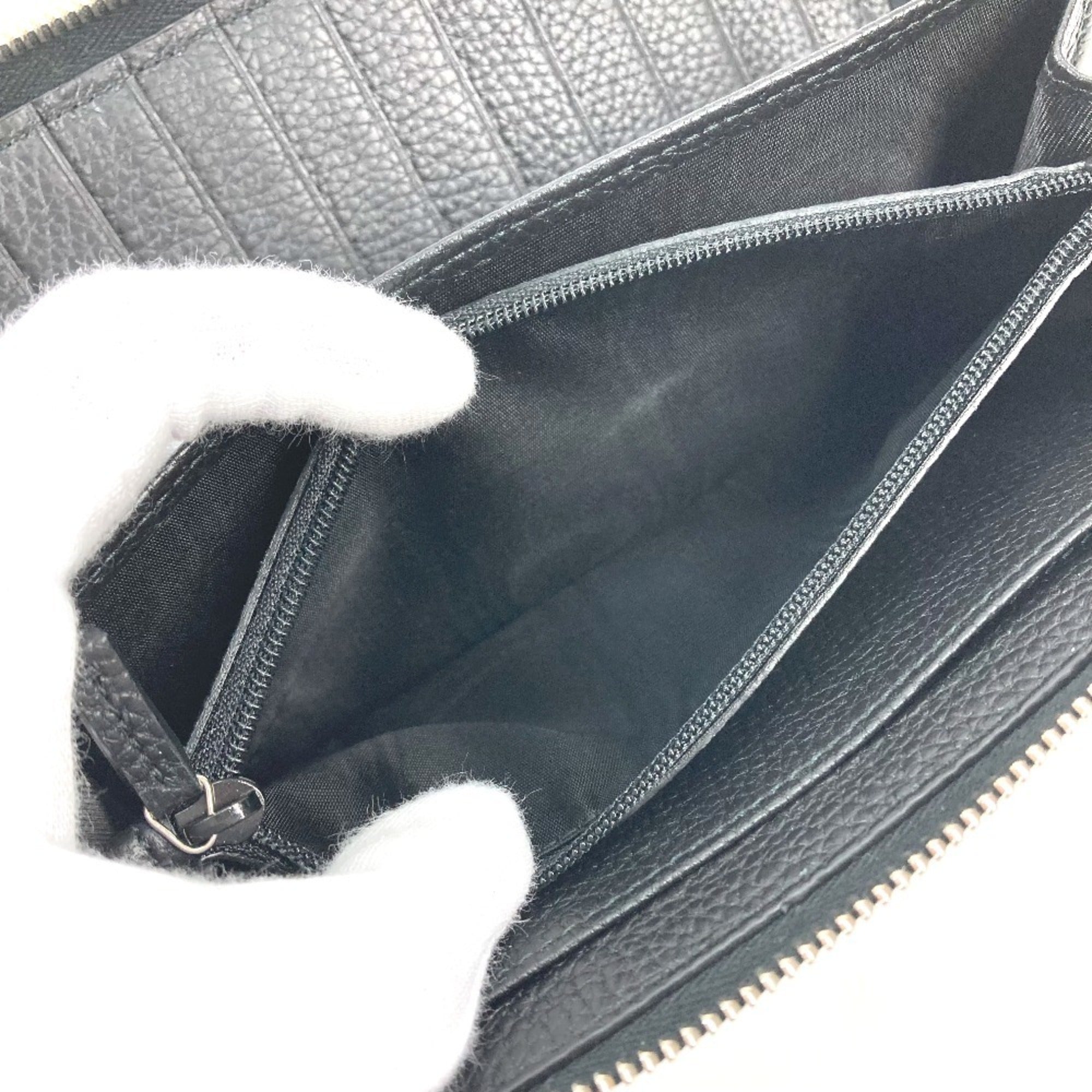 Gucci Black Leather Long Wallet (Bi-Fold) (Pre-Owned)