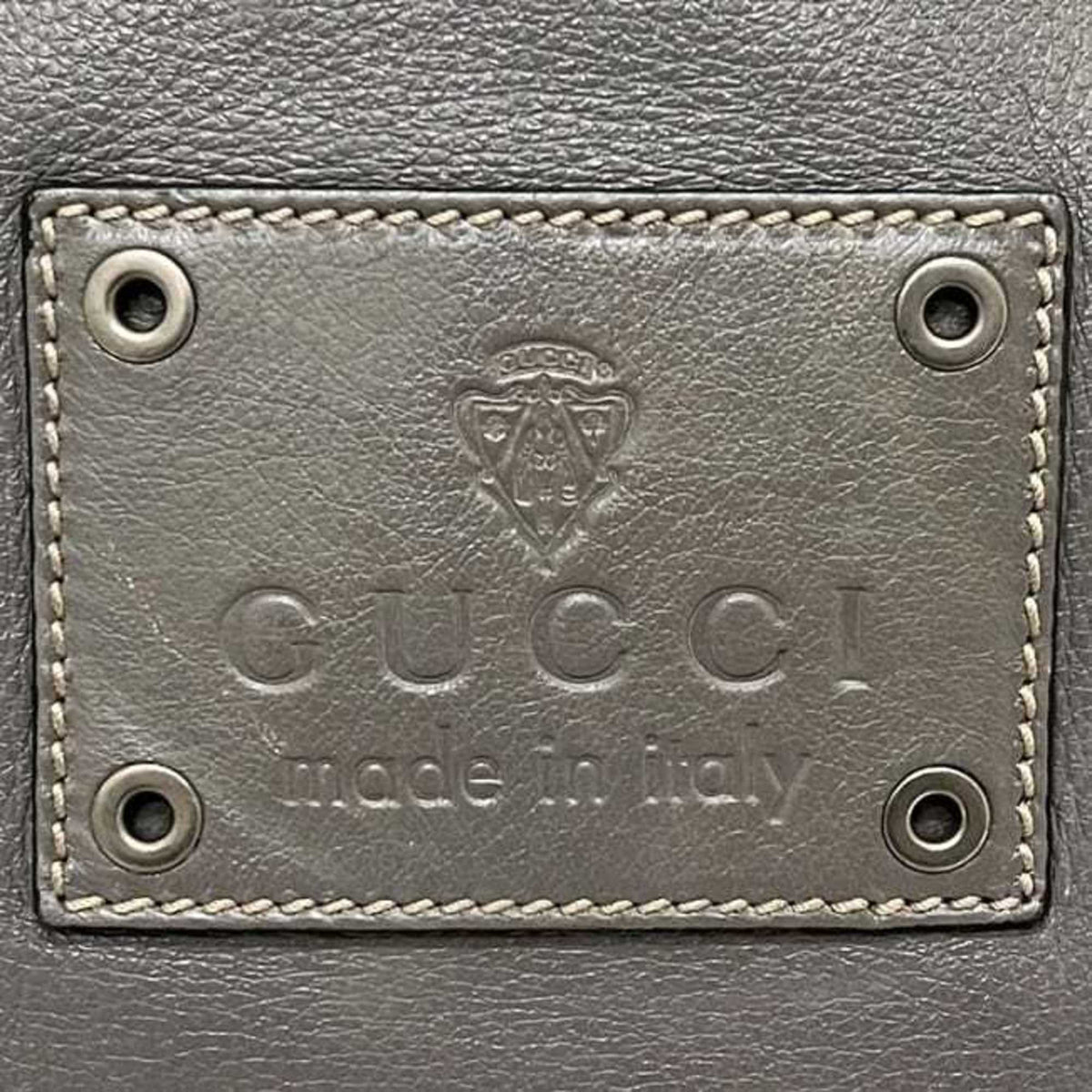 Gucci Hysteria Gray Leather Tote Bag (Pre-Owned)