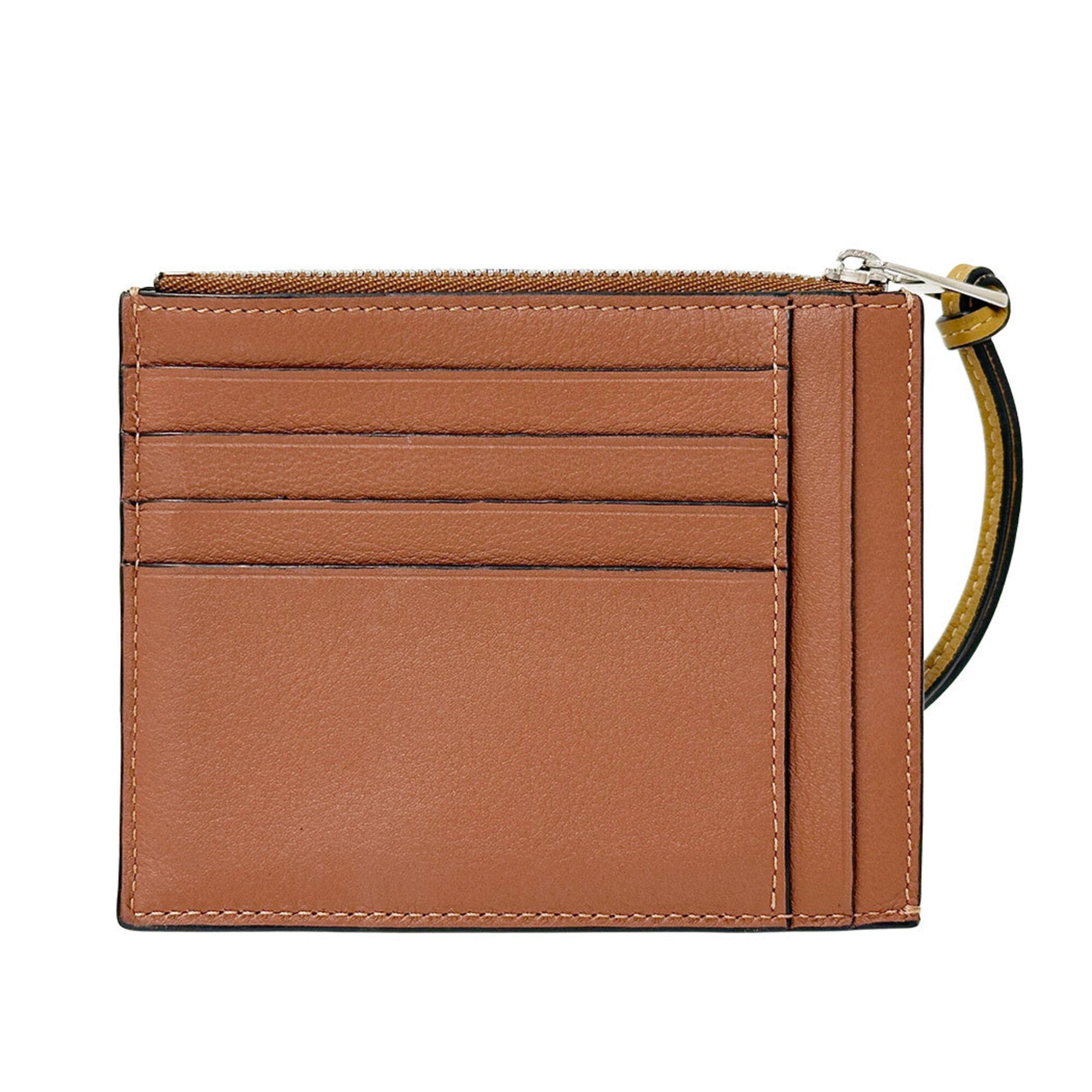 Loewe Brown Yellow Coin Purse/Coin Case (Pre-Owned)