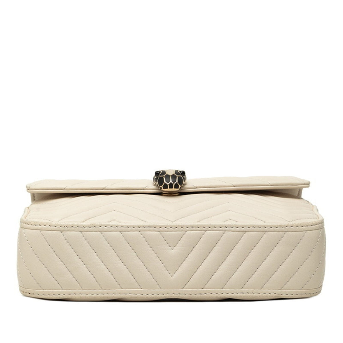 Bvlgari White Leather Shoulder Bag Sling Bag (Pre-Owned)