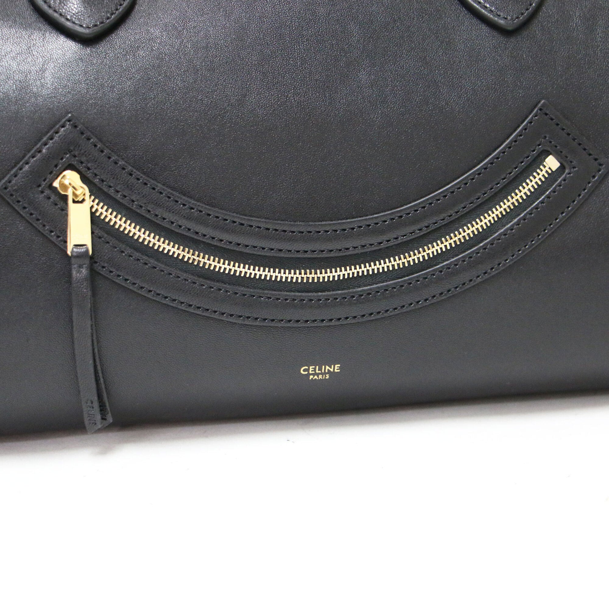 Celine Black Leather Suede Tote Bag (Pre-Owned)