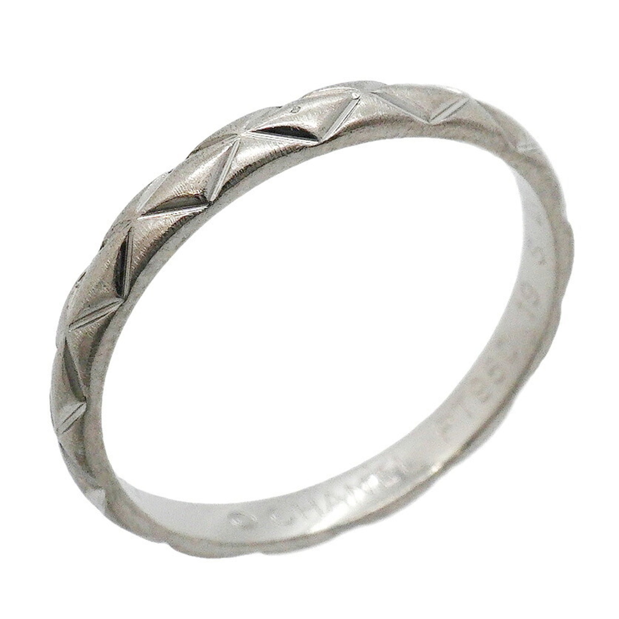 Chanel Platinum 950 Band Ring (Pre-Owned)