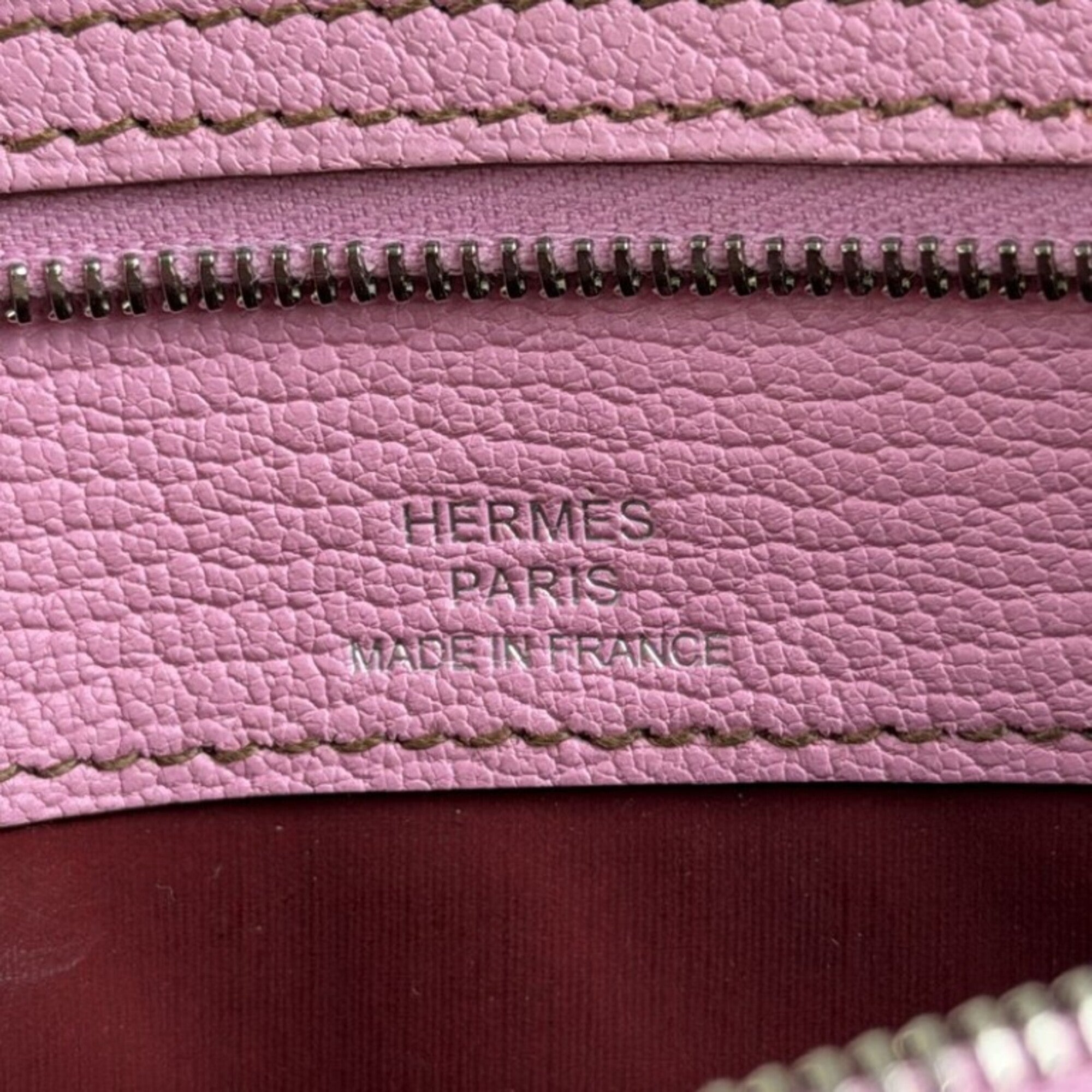 Hermes Pink Chevre Leather Pouch (Pre-Owned)