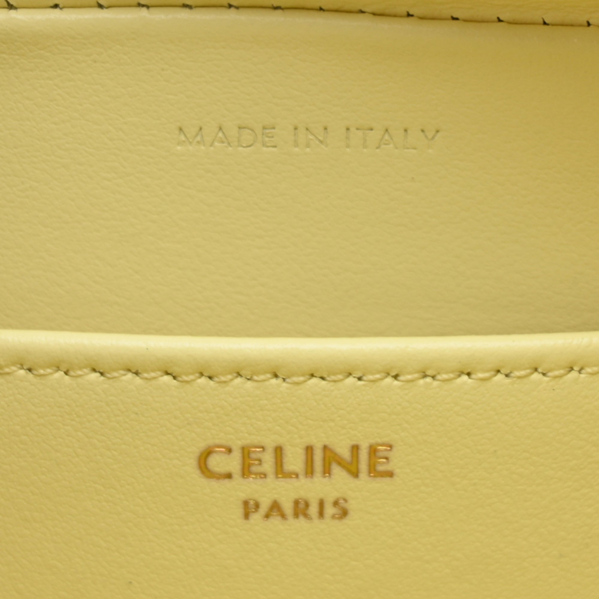 Celine Yellow Leather Shoulder Bag (Pre-Owned)