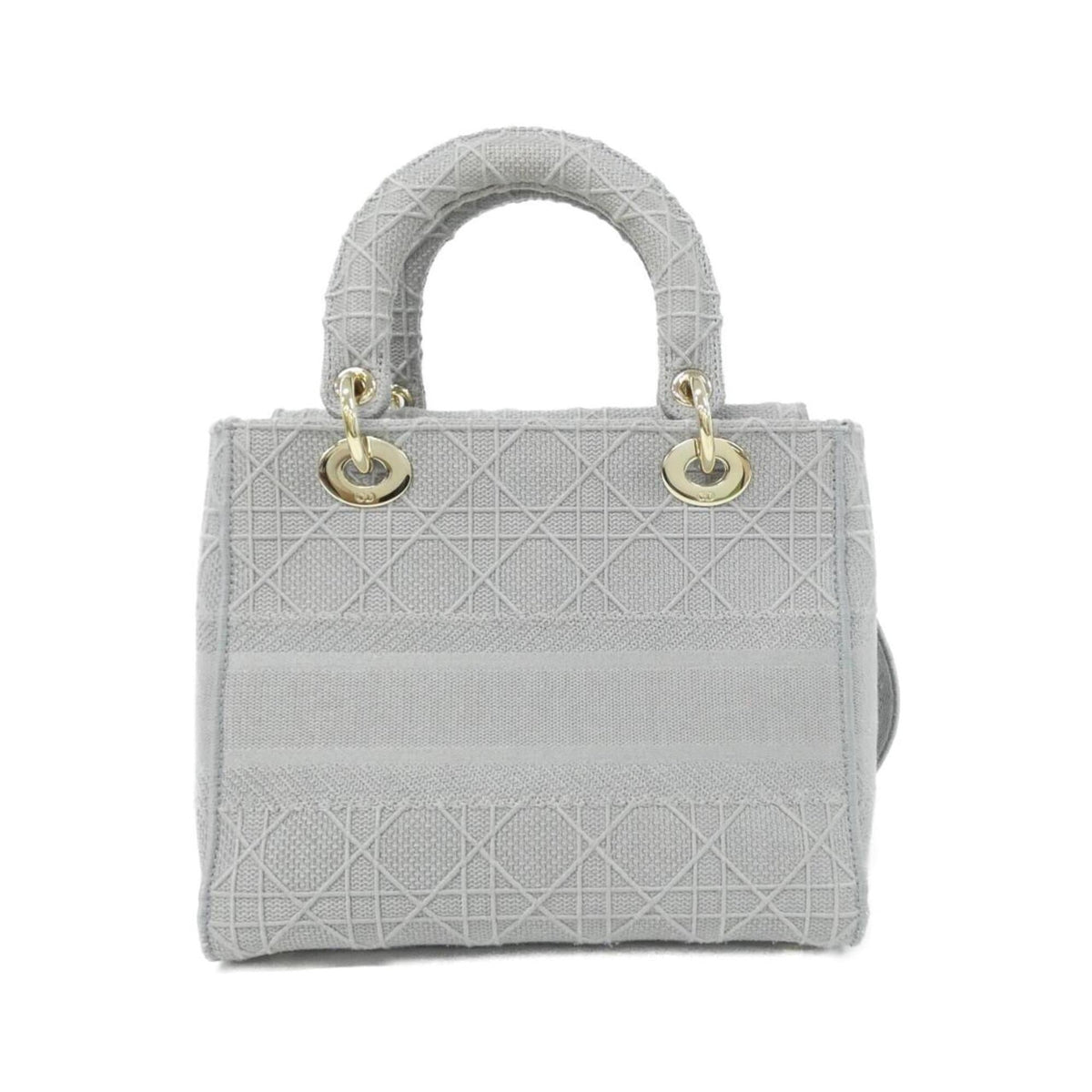 Christian Dior Gray Canvas Handbag (Pre-Owned)