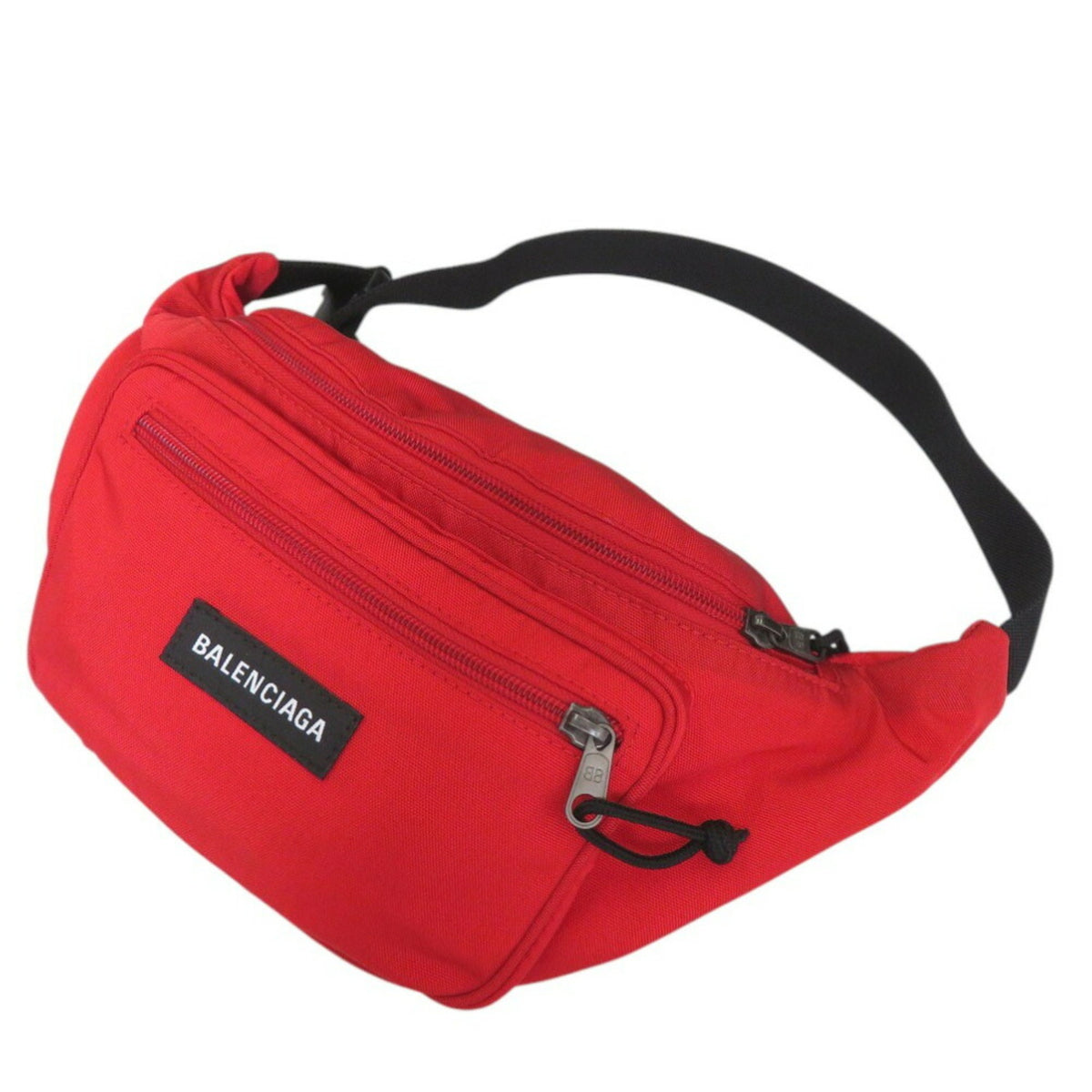 Balenciaga Red Color Nylon Fanny Pack Sling Bag (Pre-Owned)