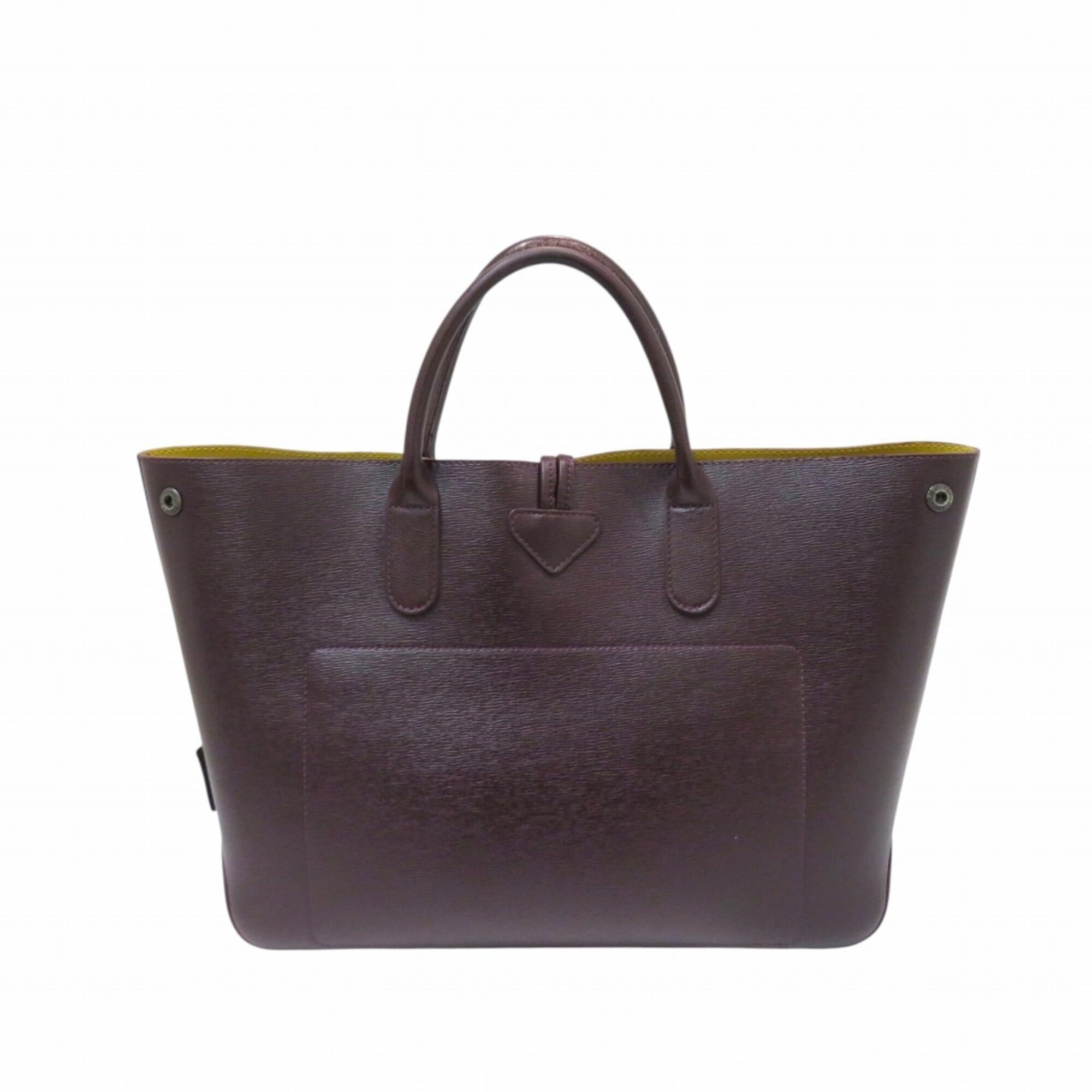 Longchamp Brown Pvc Leather Tote Bag (Pre-Owned)