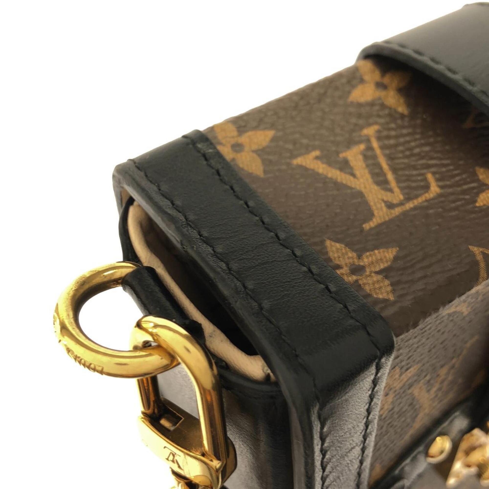 Louis Vuitton Marron Coated Canvas Pochette Shoulder Bag (Pre-Owned)
