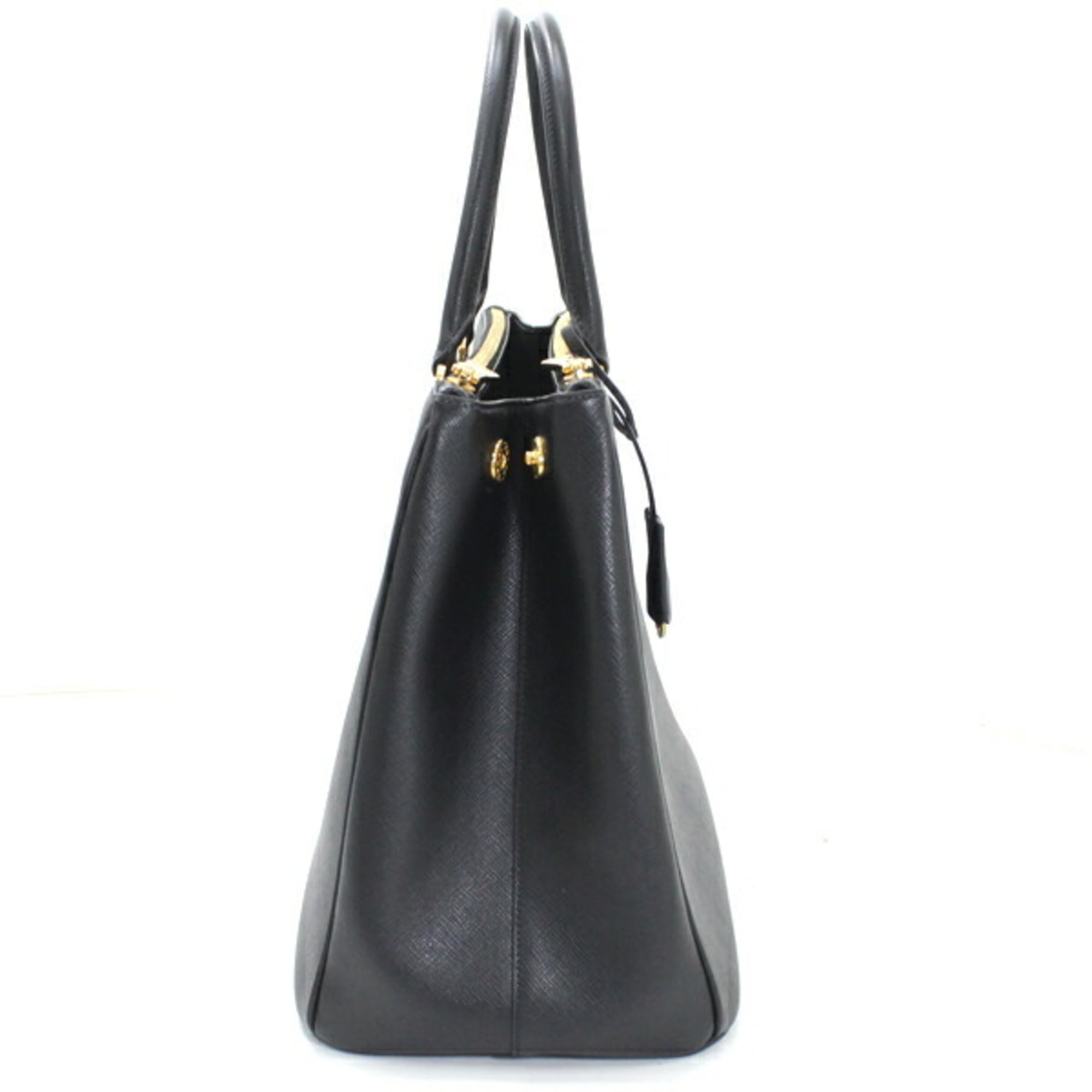 Prada Black Nero Saffiano Lux Handbag Shoulder Bag Tote Bag (Pre-Owned)