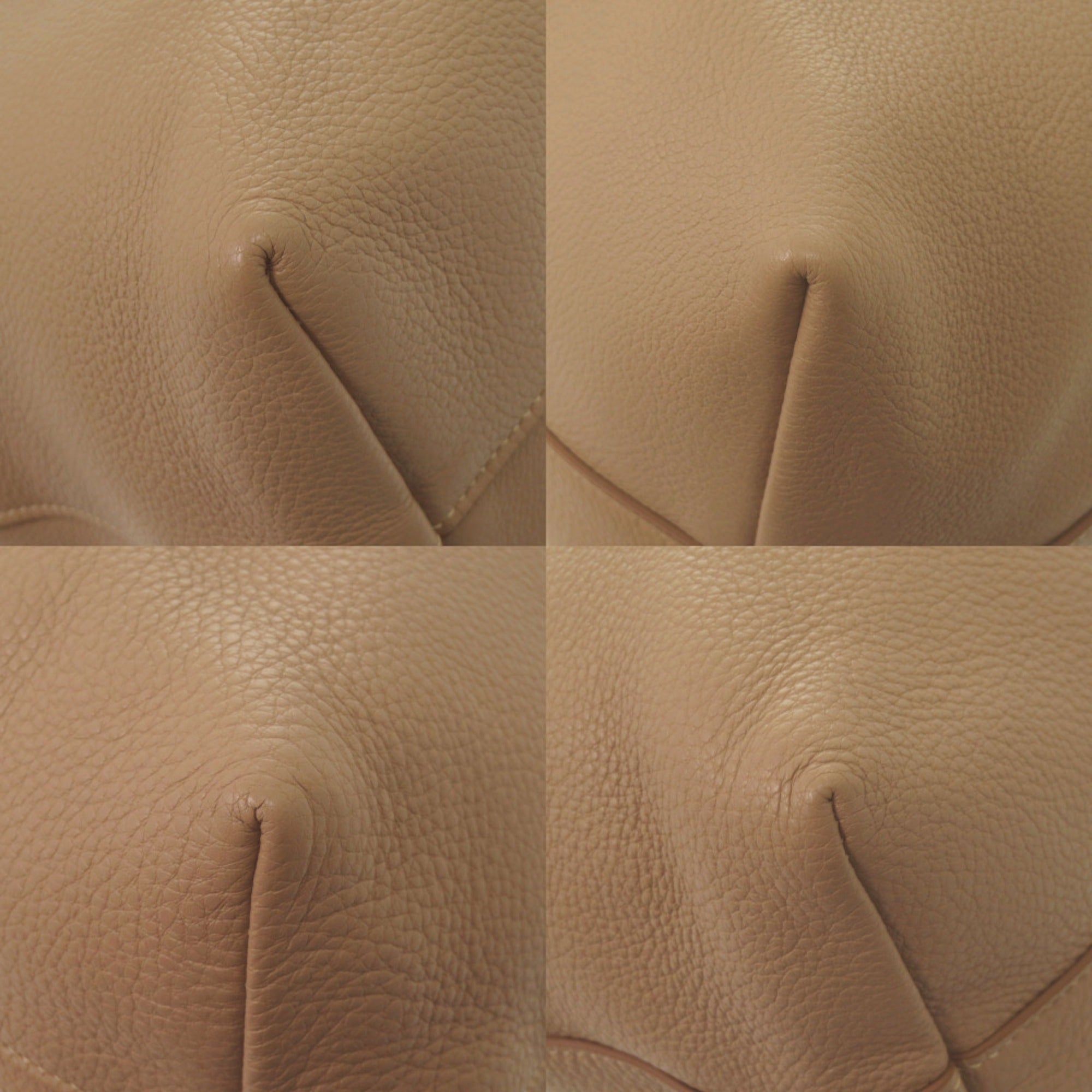 Prada Beige Leather Handbag Shoulder Bag (Pre-Owned)