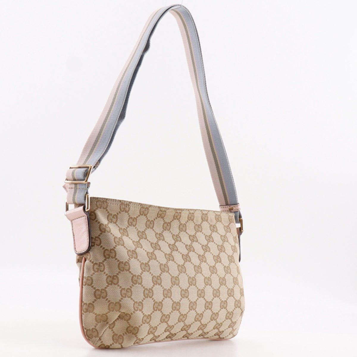 Gucci Gg Canvas Brown Pink Gg Canvas Shoulder Bag (Pre-Owned)
