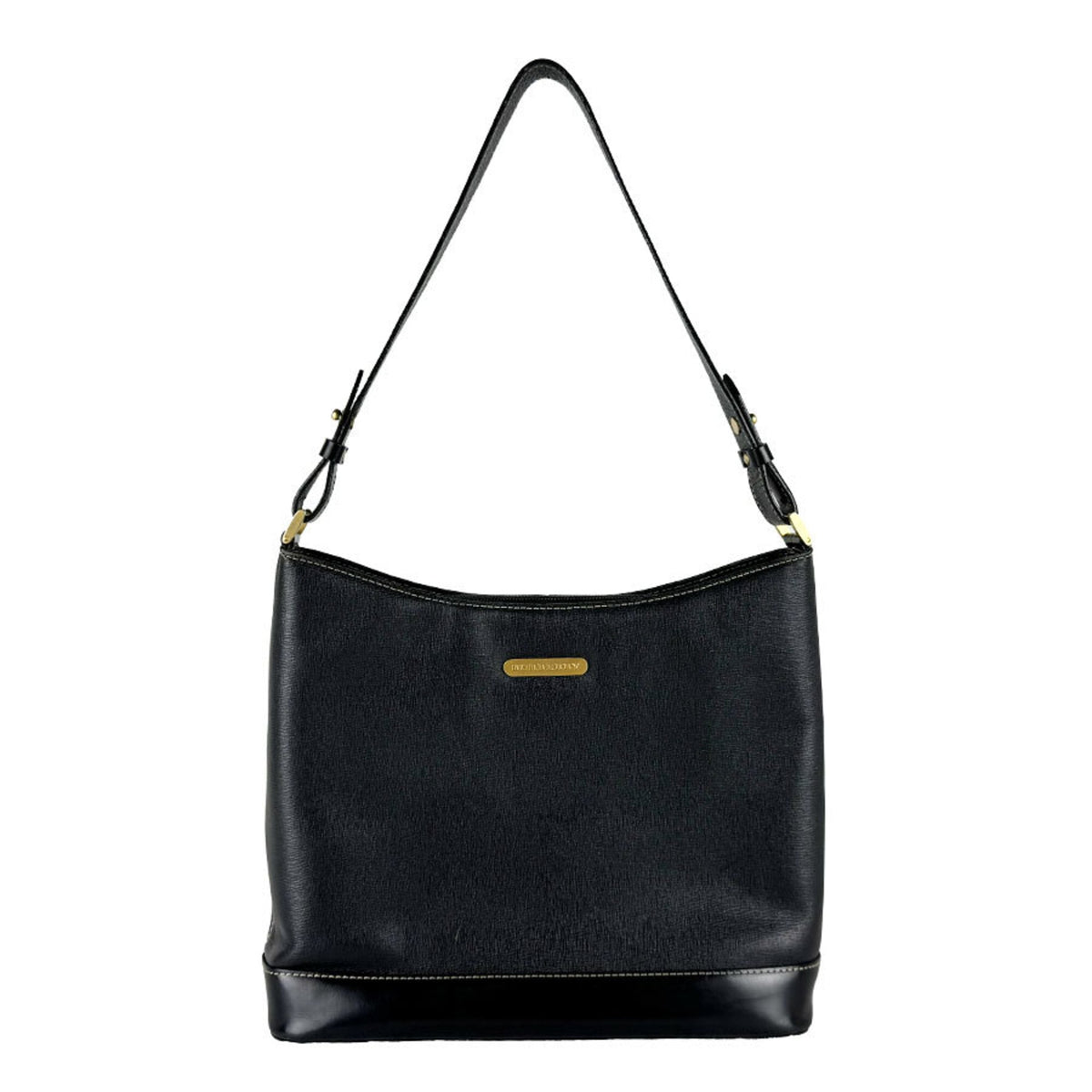 Burberry Black Leather Shoulder Bag (Pre-Owned)