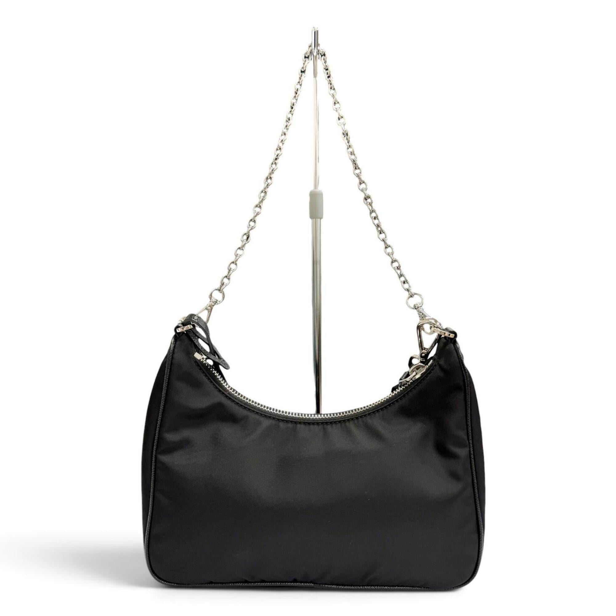 Prada Black Nylon Pouch Shoulder Bag (Pre-Owned)
