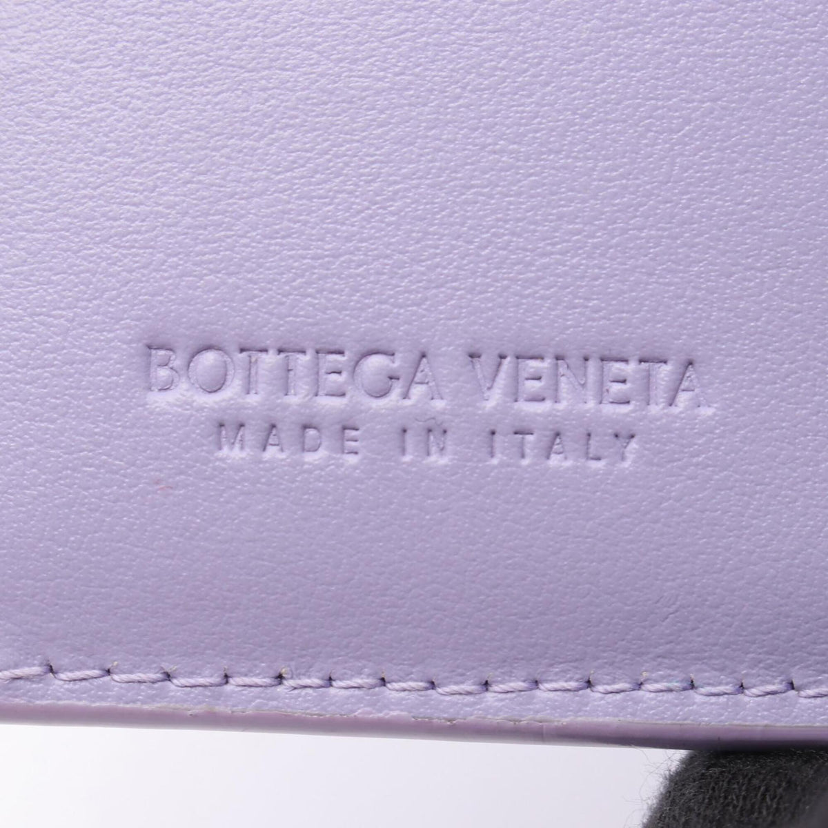 Bottega Veneta Purple Leather Wallet (Bi-Fold) (Pre-Owned)