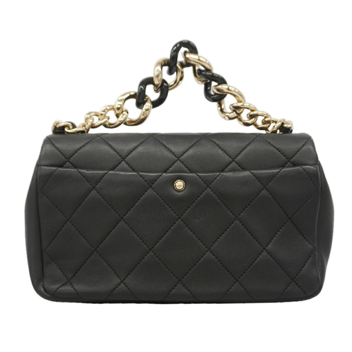 Chanel Black Leather Handbag (Pre-Owned)