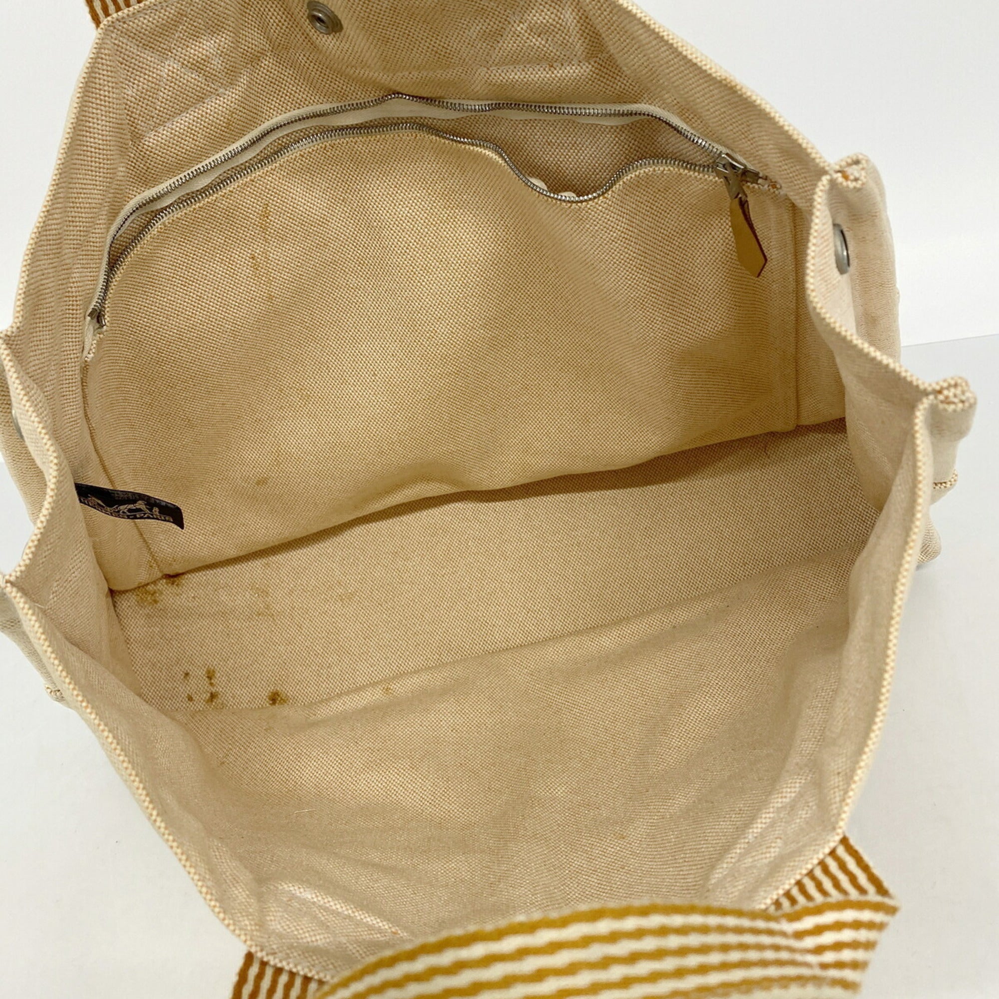 Hermes Orange Canvas Tote Bag (Pre-Owned)