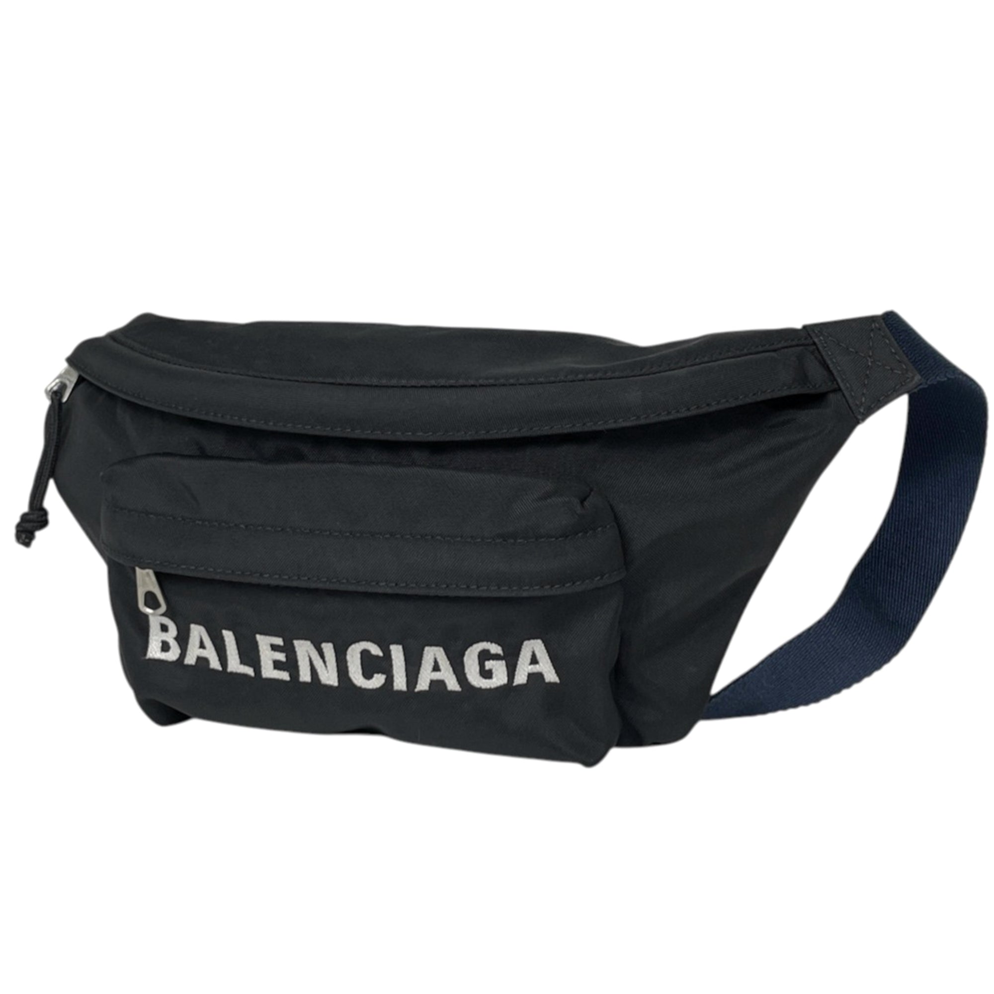 Balenciaga Black Navy Nylon Sling Bag (Pre-Owned)