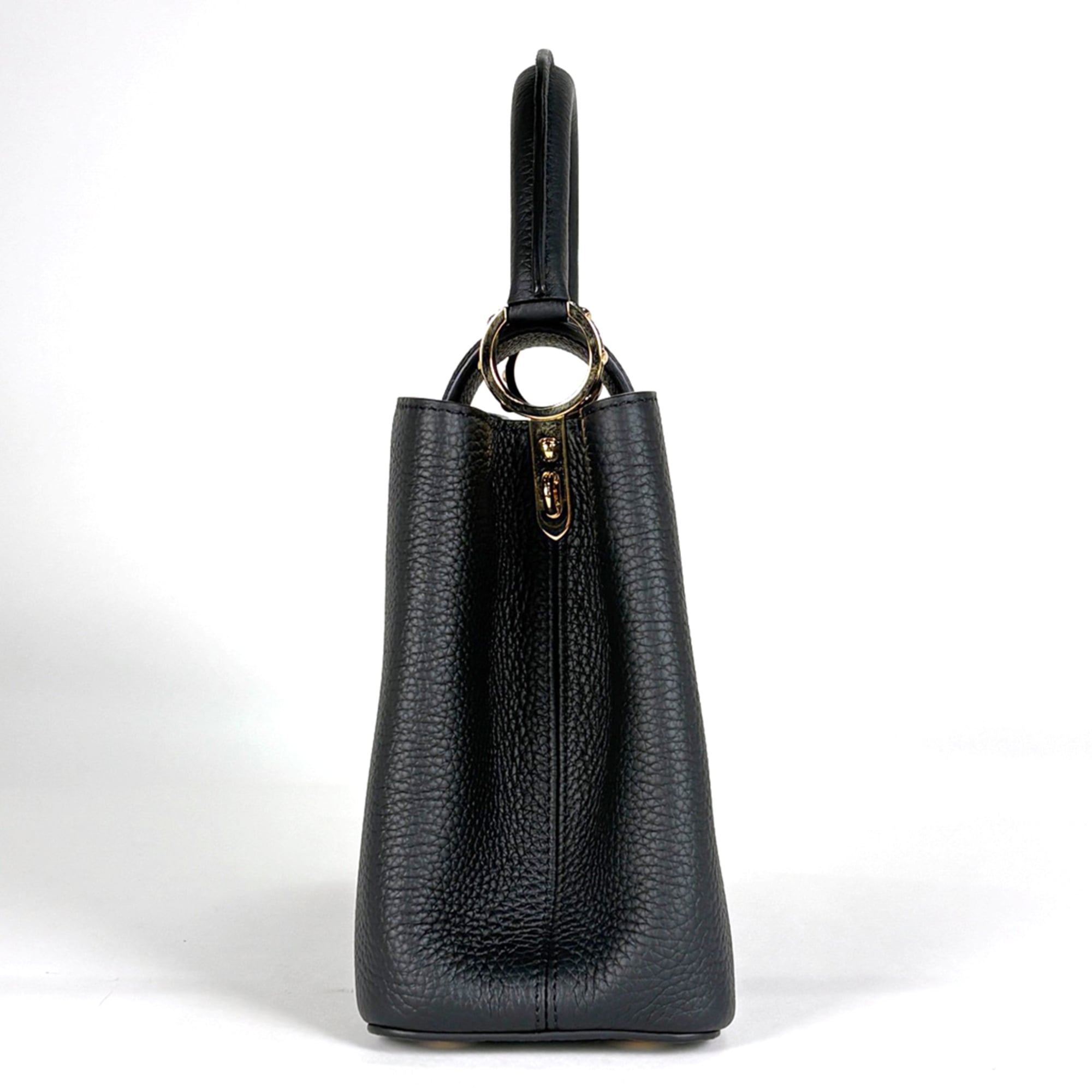 Louis Vuitton Black Noir Leather Handbag Shoulder Bag (Pre-Owned)