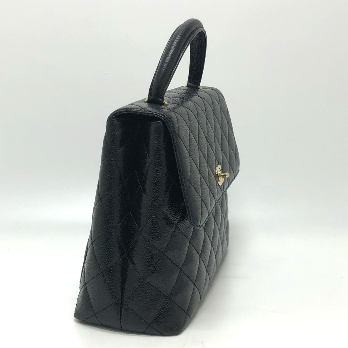 Chanel Black Leather Handbag (Pre-Owned)