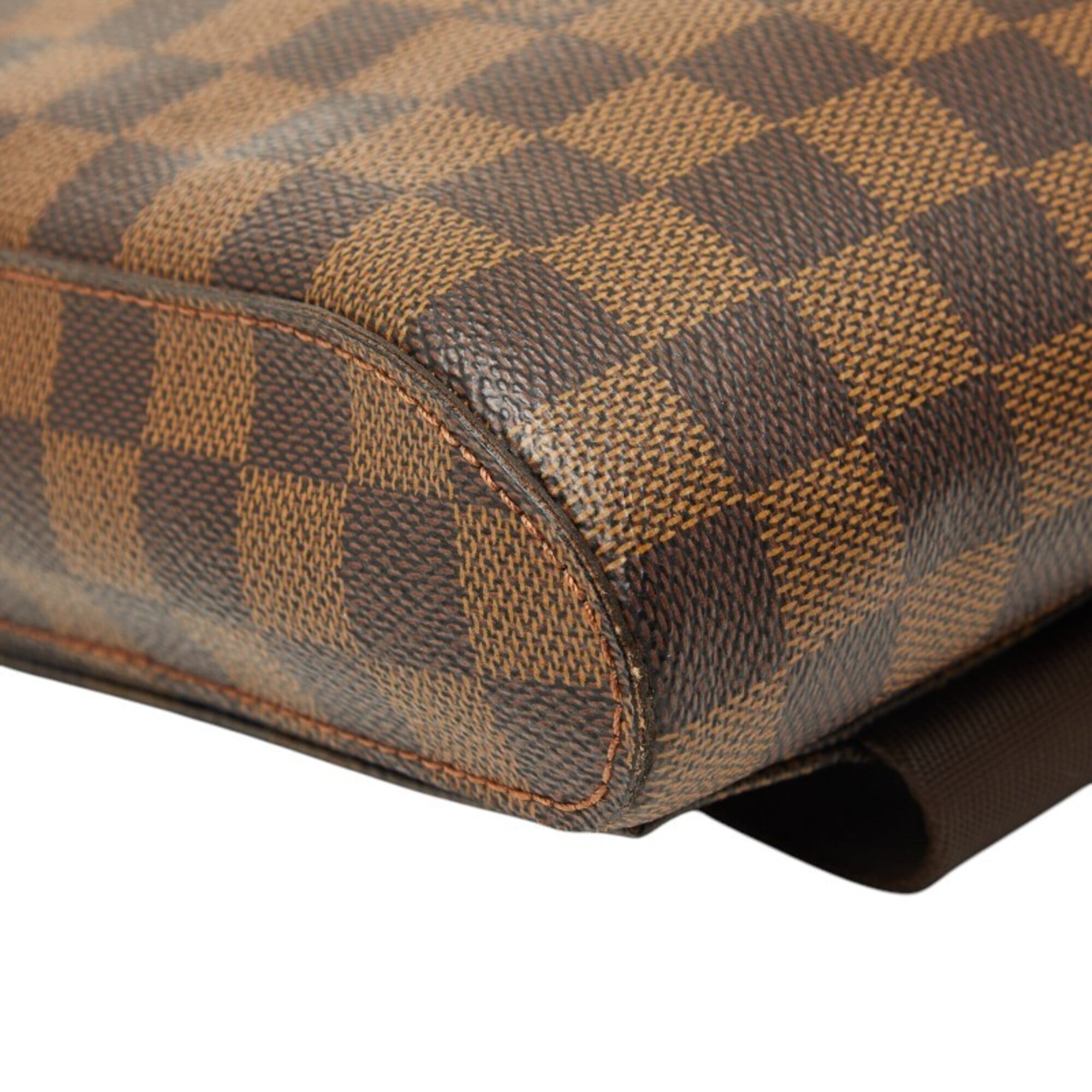Louis Vuitton Brown Leather Pvc Shoulder Bag Sling Bag (Pre-Owned)