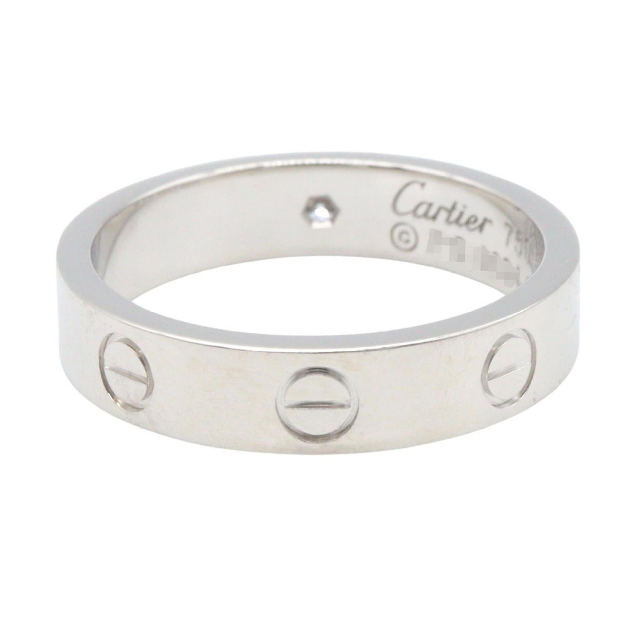 Cartier Silver Clear White Gold (18K) Band Ring (Pre-Owned)