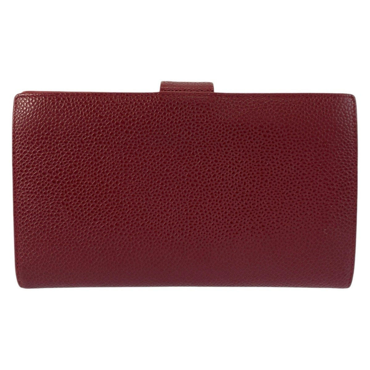 Chanel Wine Leather Wallet (Bi-Fold) (Pre-Owned)