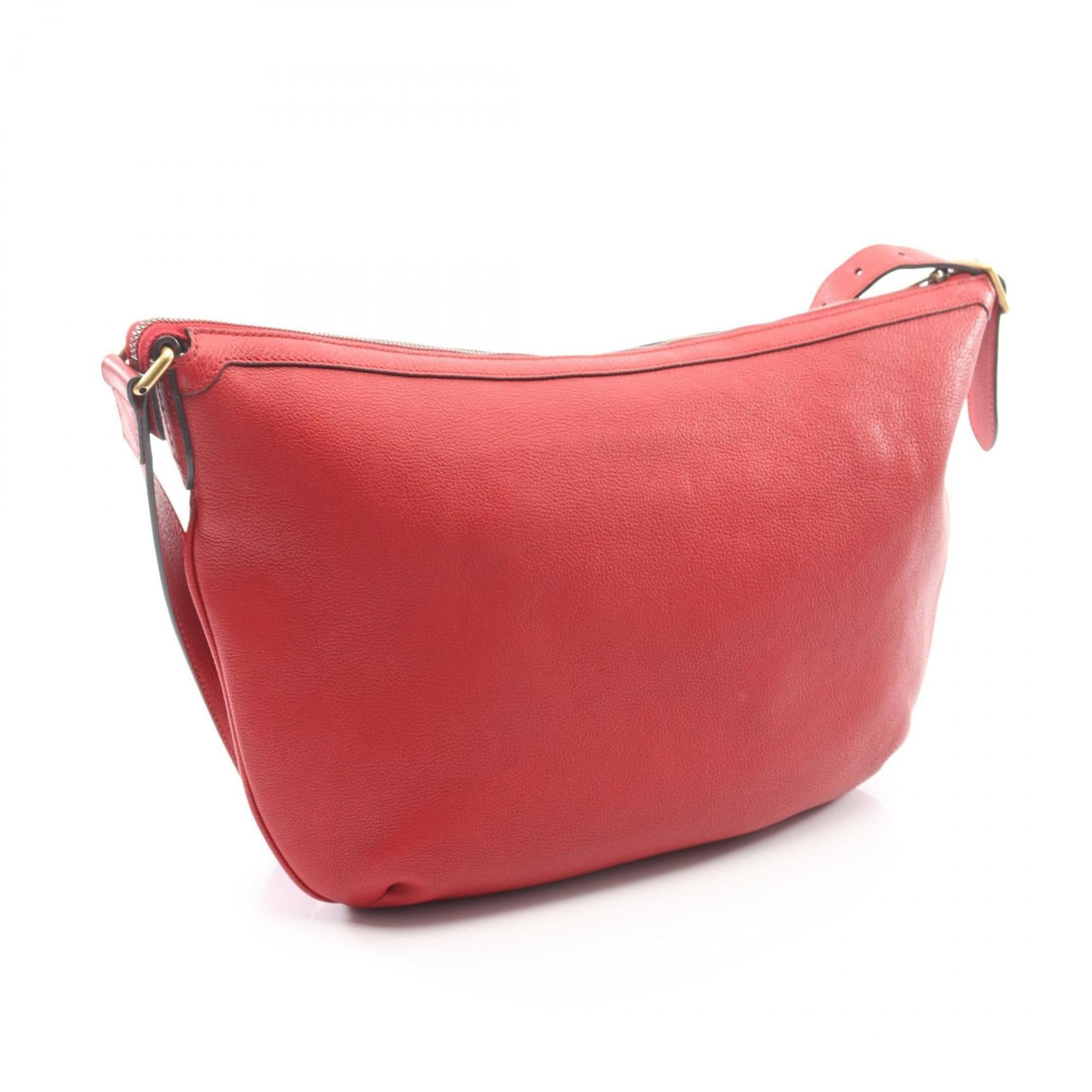 Gucci Multi-Color Red Color Leather Shoulder Bag (Pre-Owned)