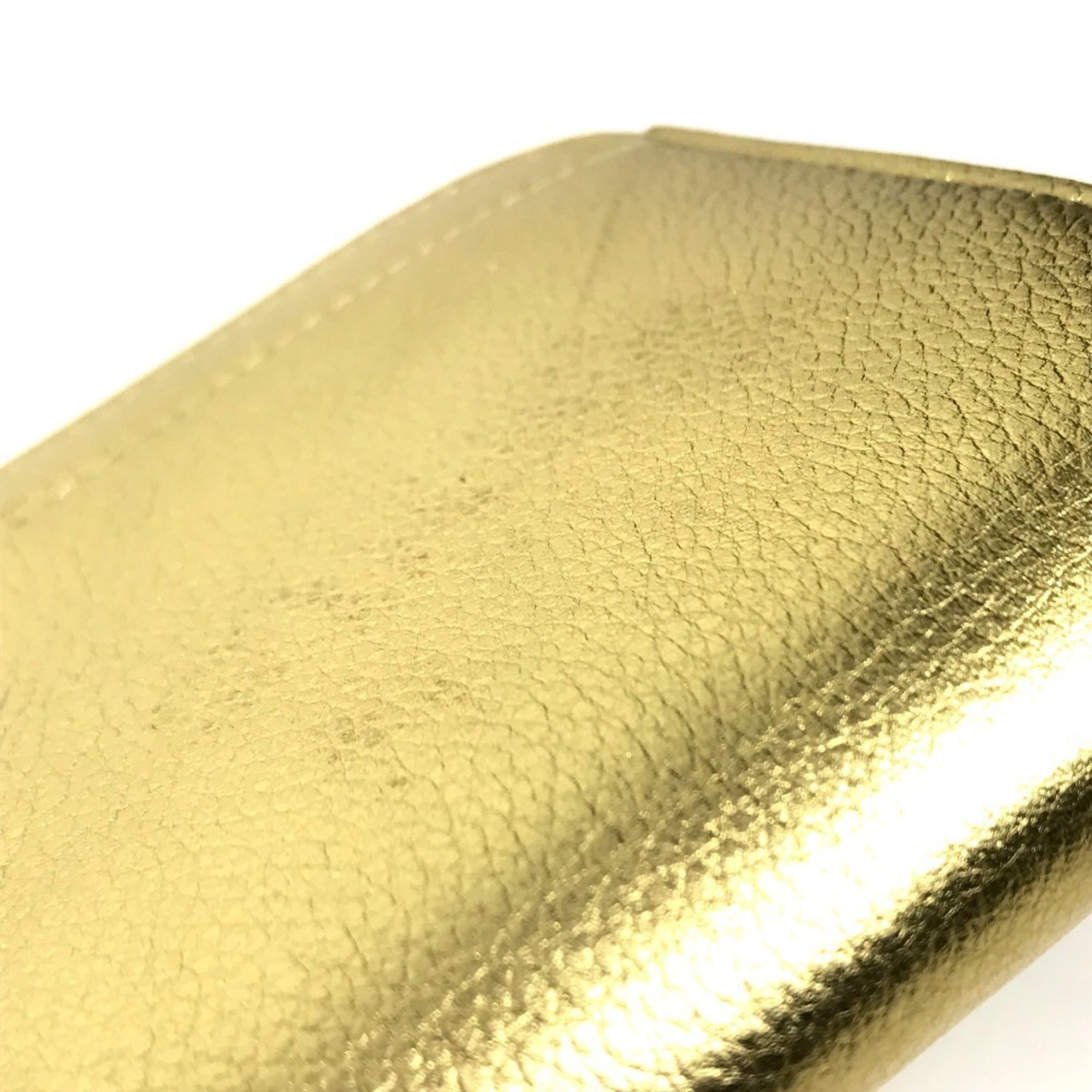 Louis Vuitton Gold Leather Long Wallet (Bi-Fold) (Pre-Owned)