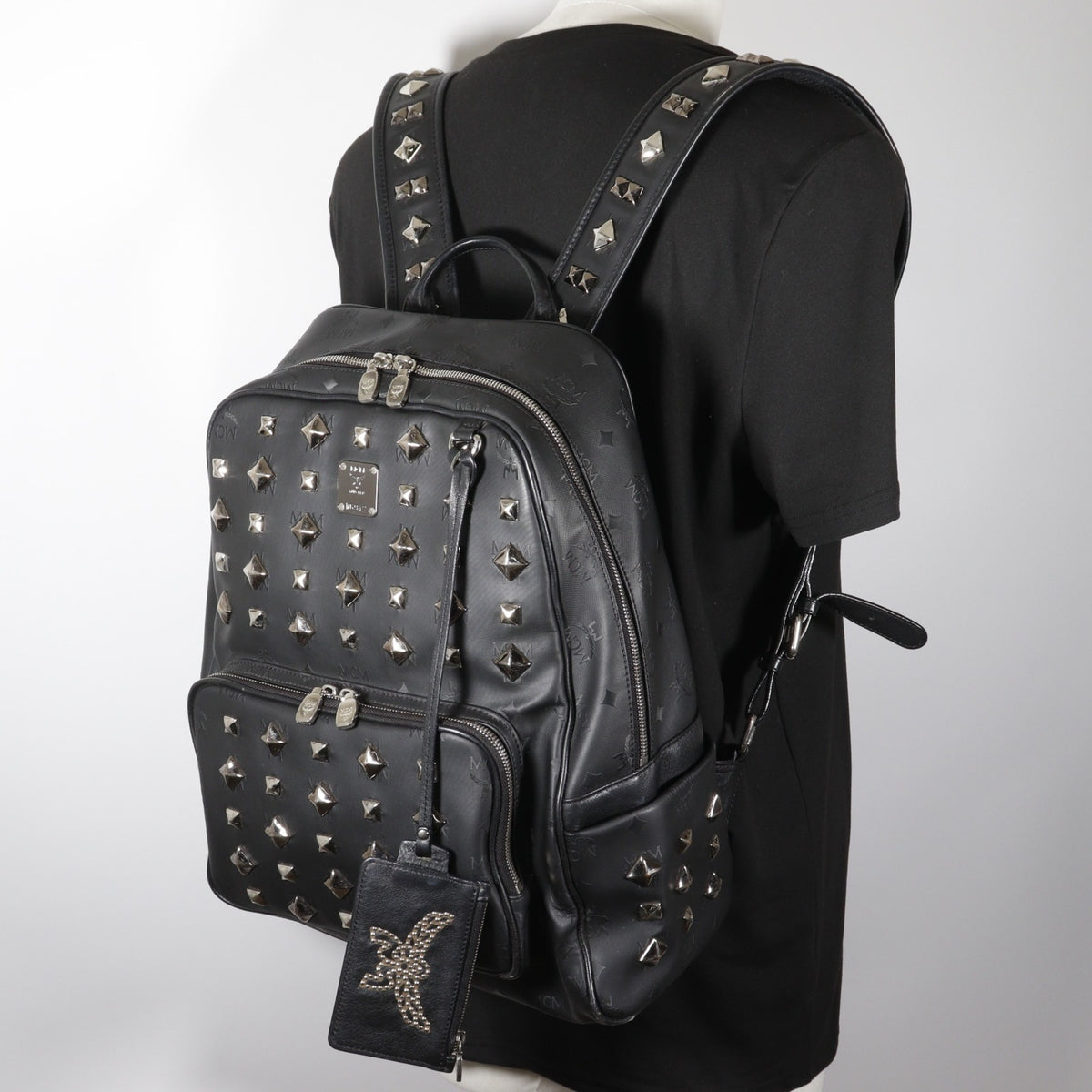 Mcm Black Pvc Backpack (Pre-Owned)