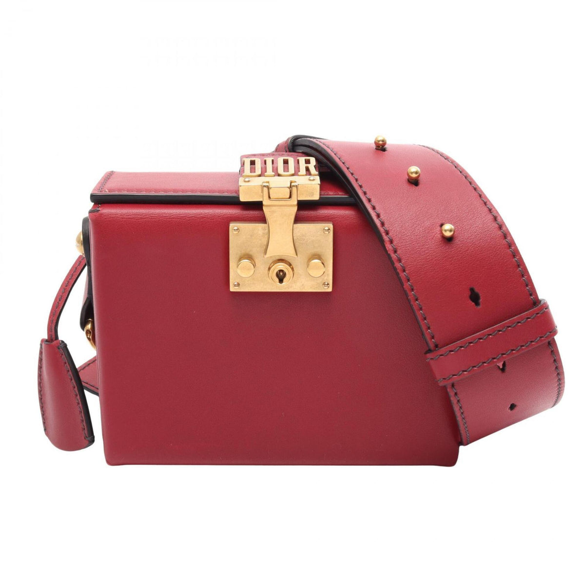 Christian Dior Red Color Leather Handbag Shoulder Bag (Pre-Owned)