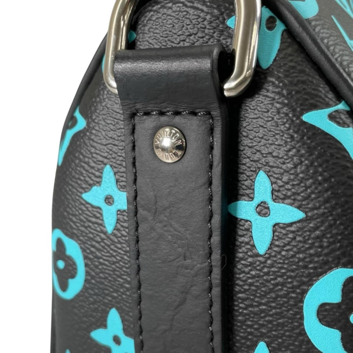 Louis Vuitton Black Blue Handbag Shoulder Bag (Pre-Owned)