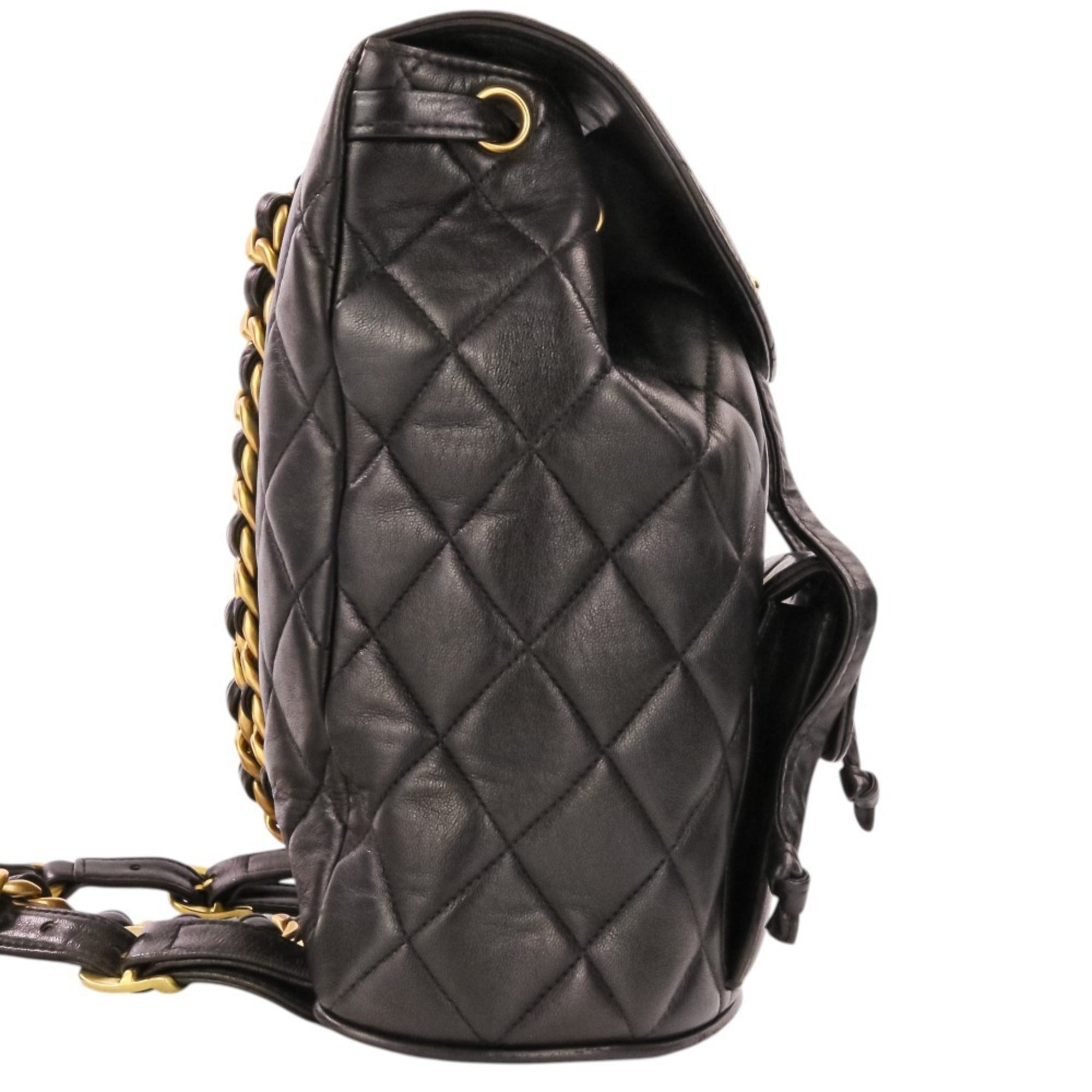 Chanel Black Leather Backpack (Pre-Owned)