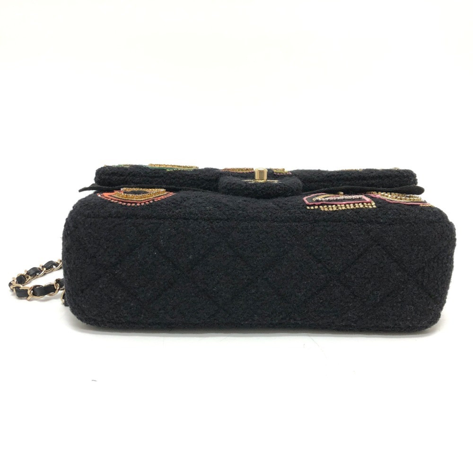 Chanel Black Canvas Shoulder Bag (Pre-Owned)