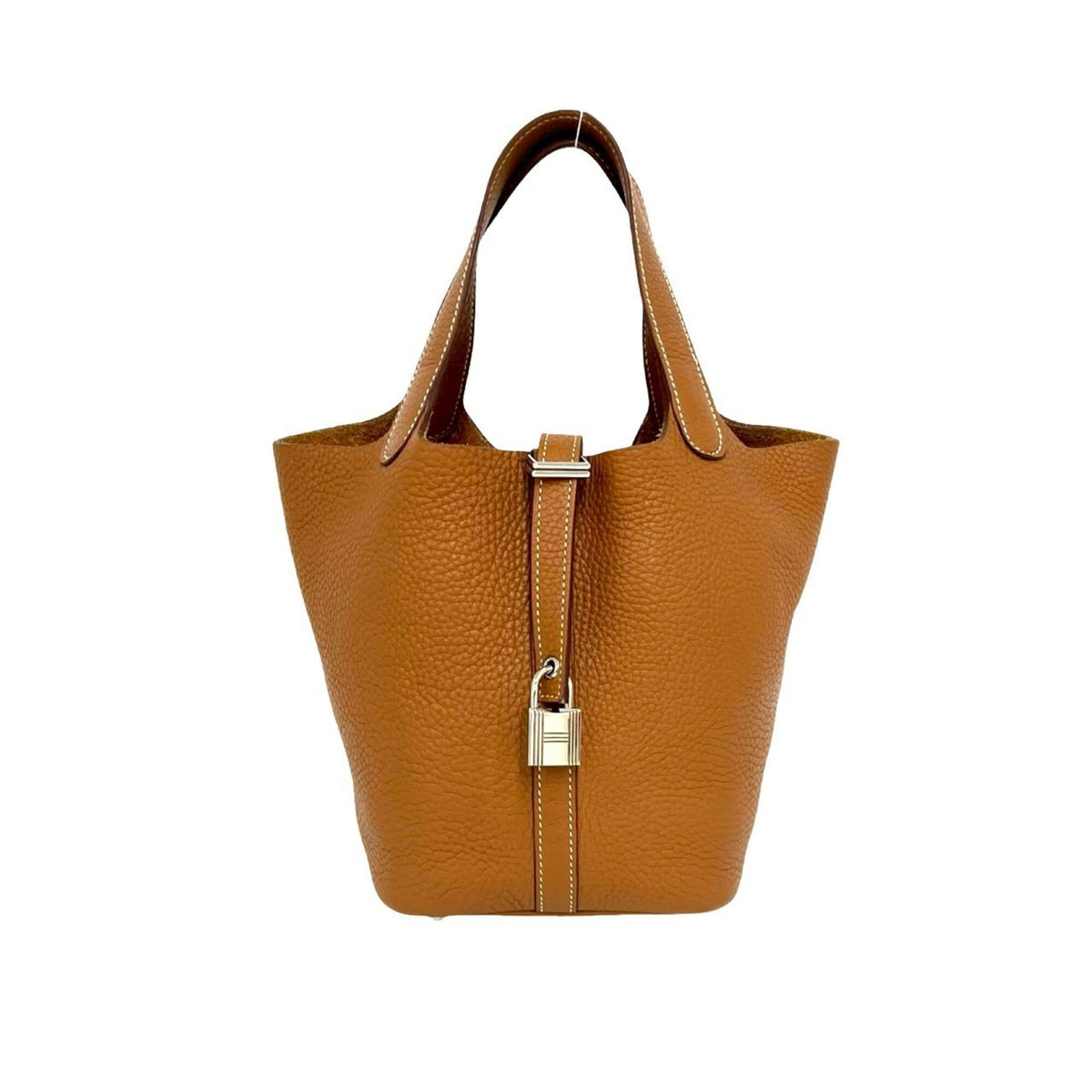 Hermes Brown Taurillon Clemence Leather Handbag (Pre-Owned)