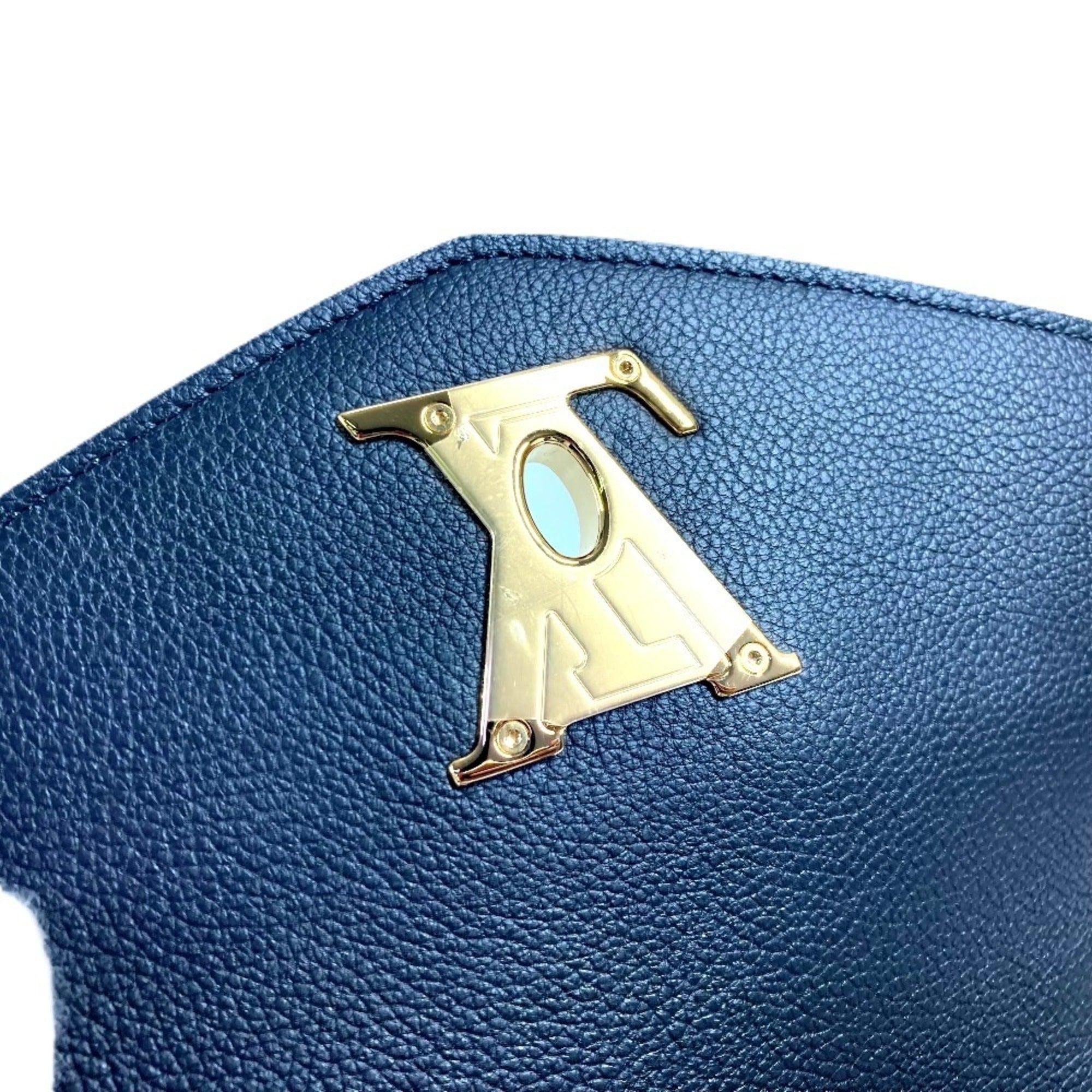 Louis Vuitton Black Noir Leather Handbag Shoulder Bag (Pre-Owned)