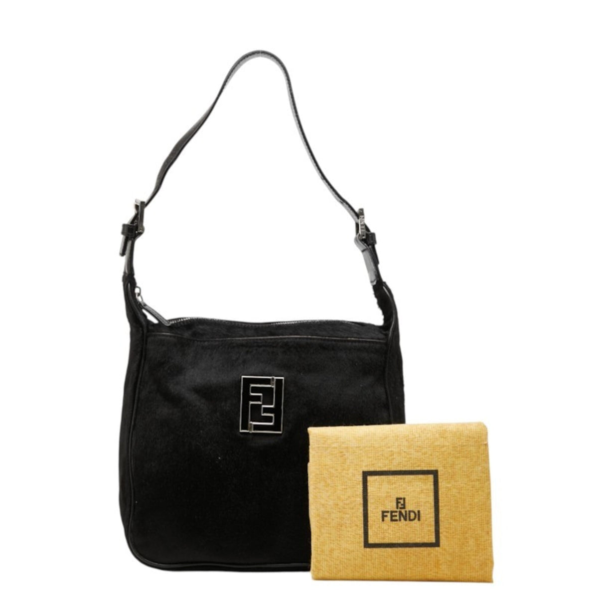 Fendi Black Leather Shoulder Bag (Pre-Owned)