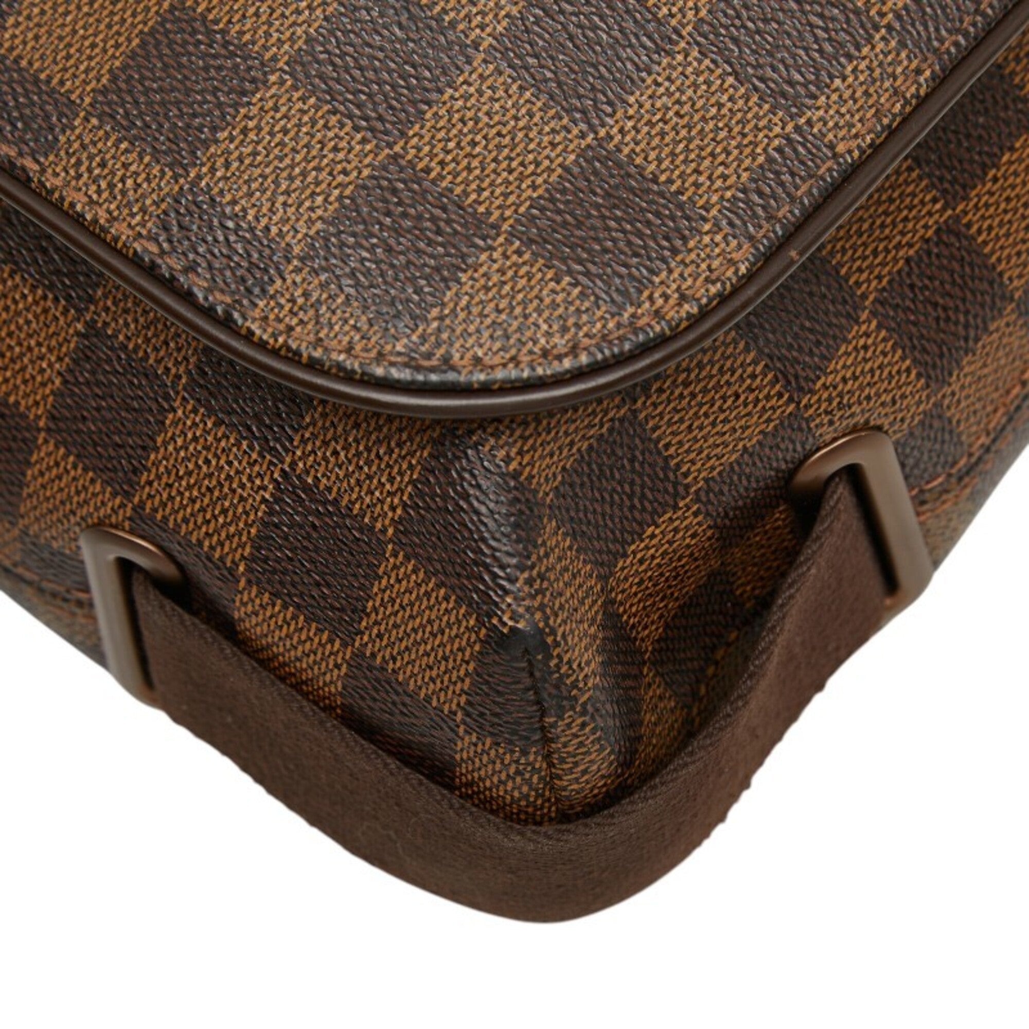 Louis Vuitton Brown Pvc Leather Messenger Bag Shoulder Bag (Pre-Owned)
