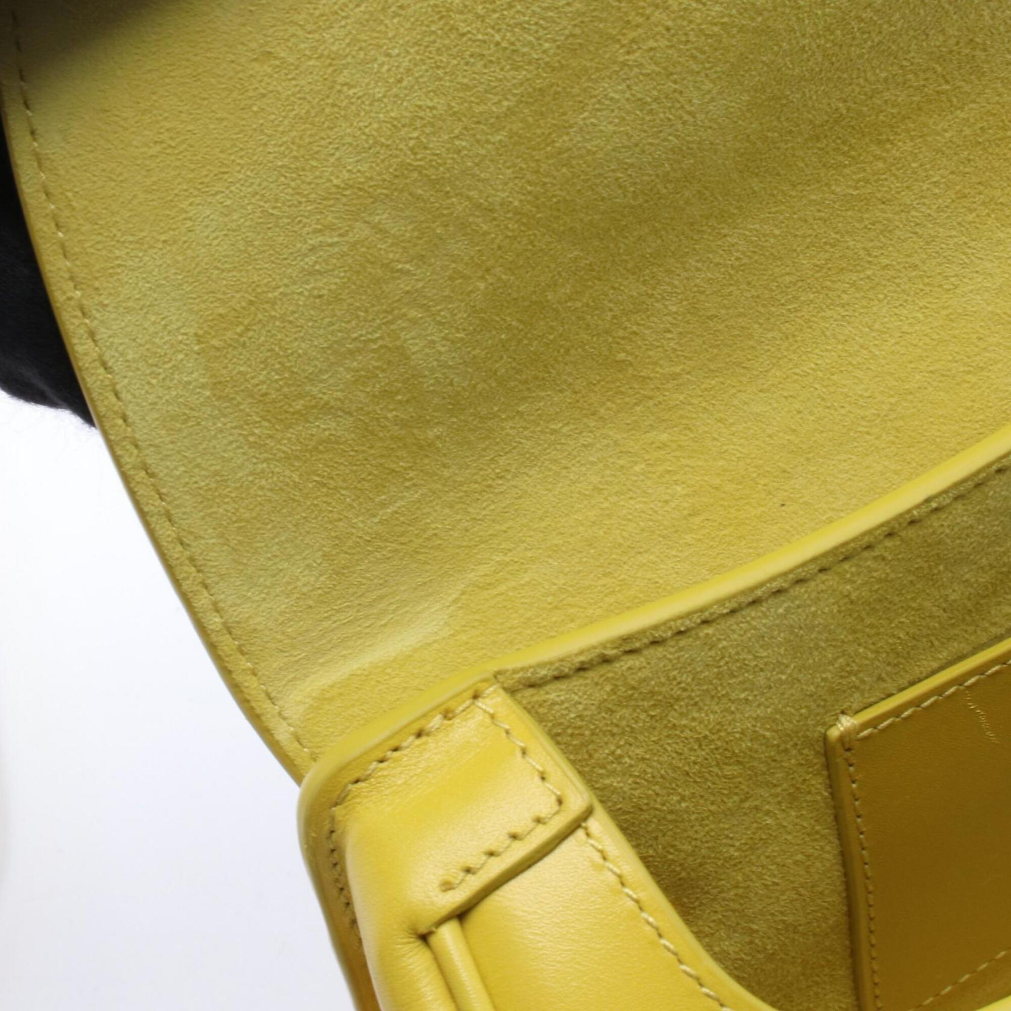 Christian Dior Yellow Leather Handbag Shoulder Bag (Pre-Owned)