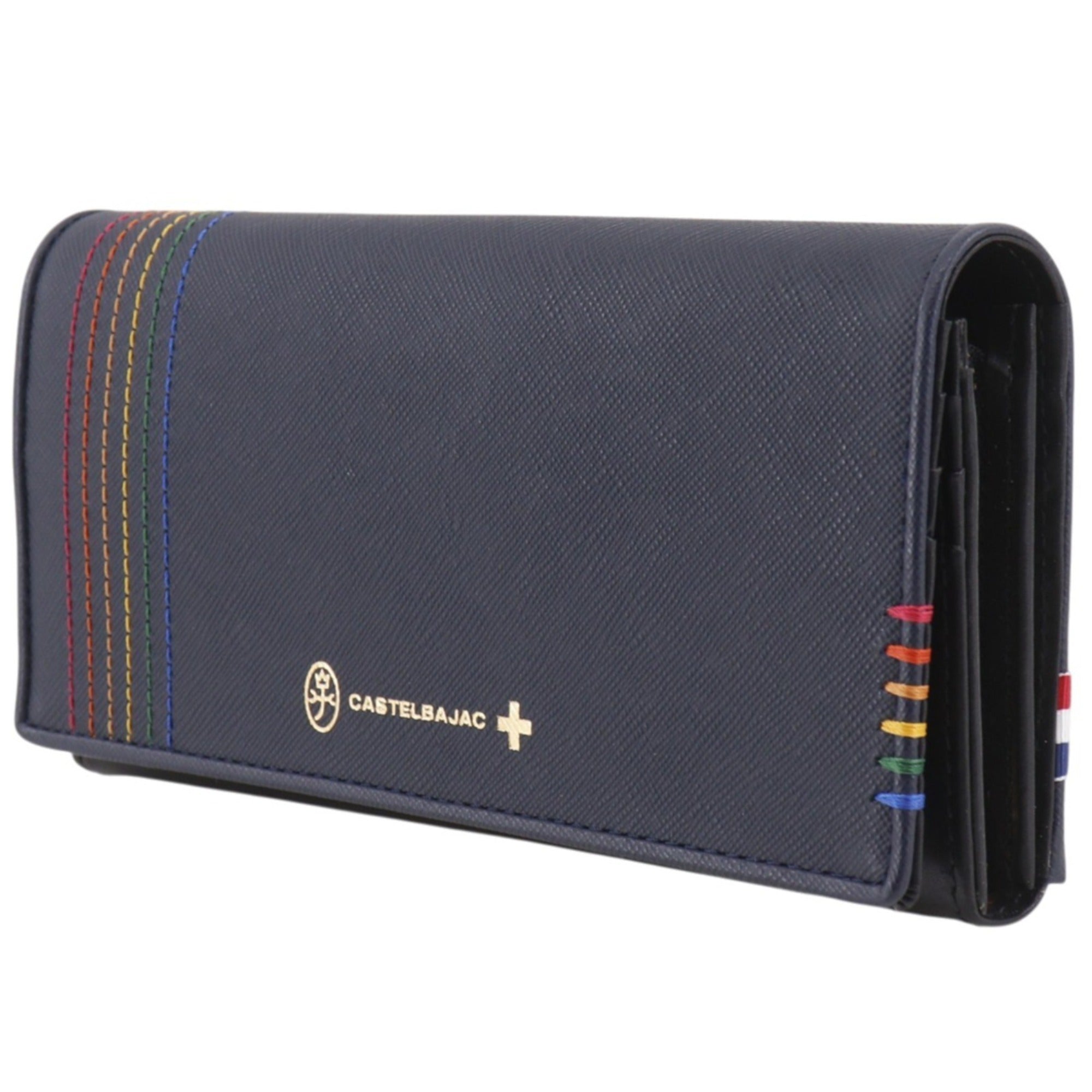 Castelbajac Black Leather Long Wallet (Bi-Fold) (Pre-Owned)