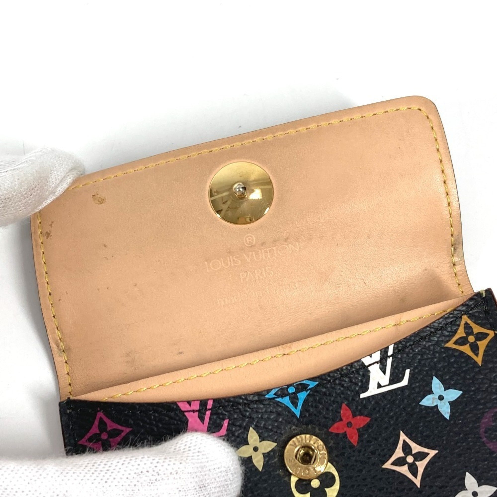 Louis Vuitton Black Noir Monogram Multicolore Coin Purse/Coin Case (Pre-Owned)