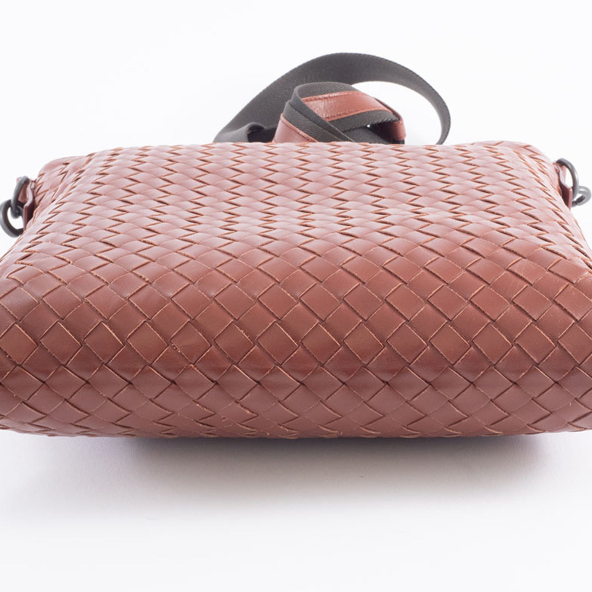 Bottega Veneta Intrecciato Brown Leather Shoulder Bag (Pre-Owned)